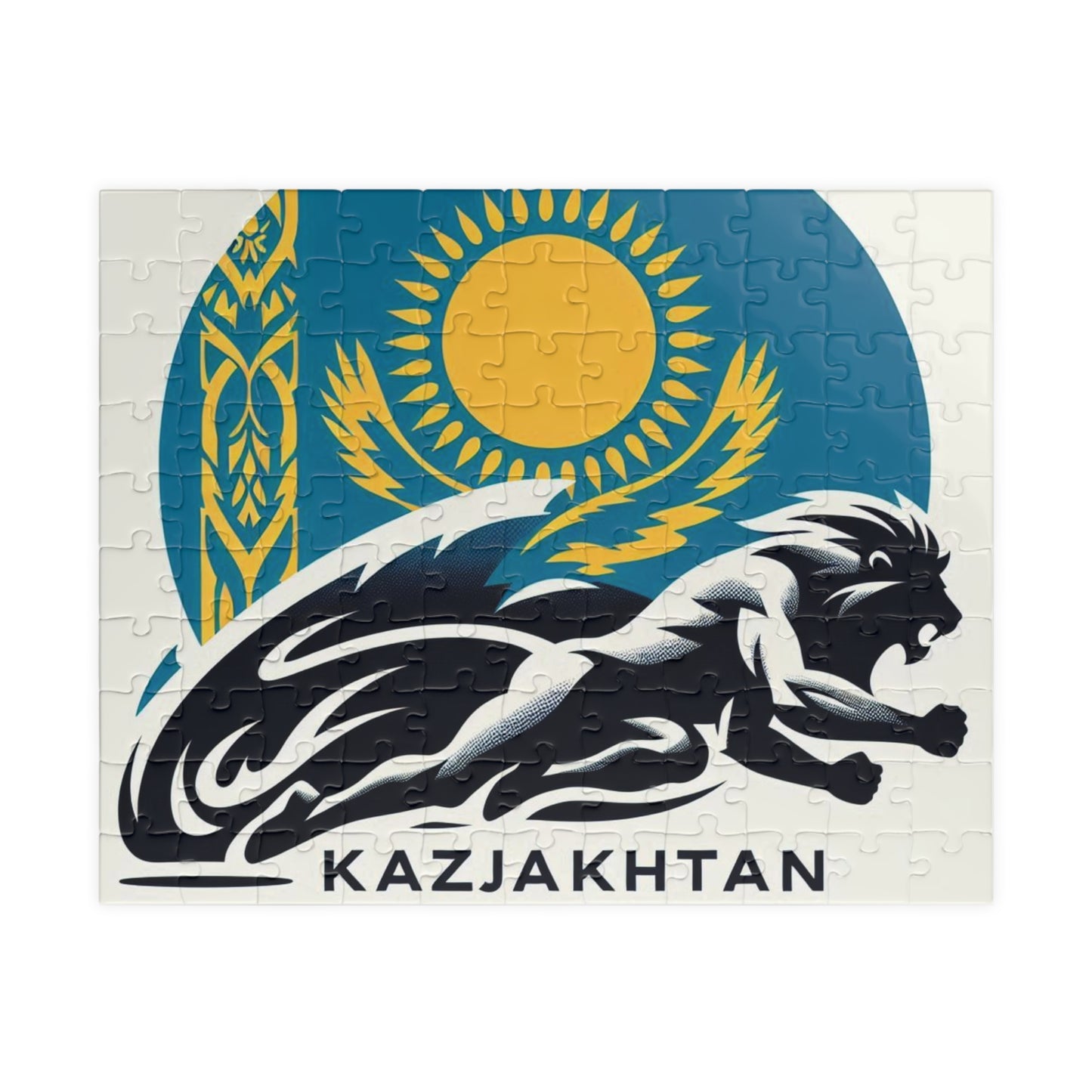Flag Village Kazakhstan Sporting Flag Puzzle (110, 252, 520, 1014-piece) KAZ0004