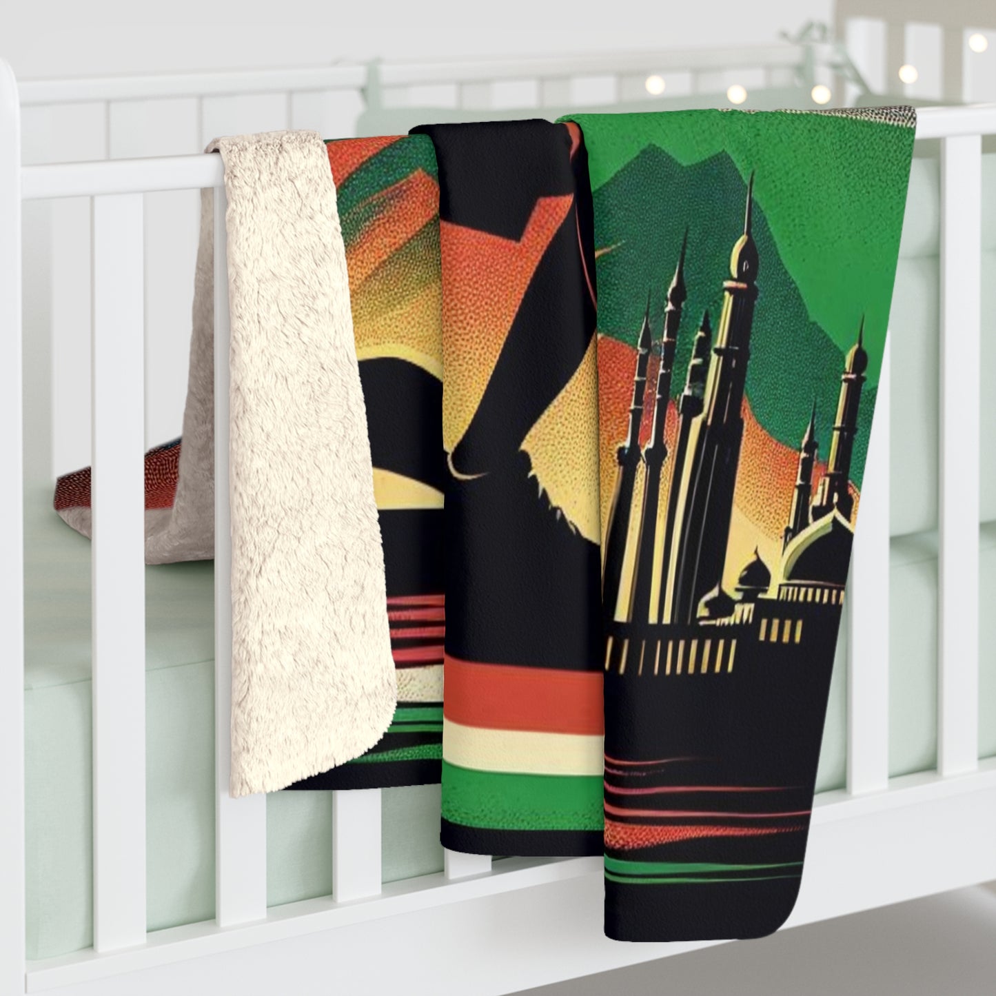 Flag Village Tajikistan Sporting Flag Sherpa Fleece Blanket TJK0001