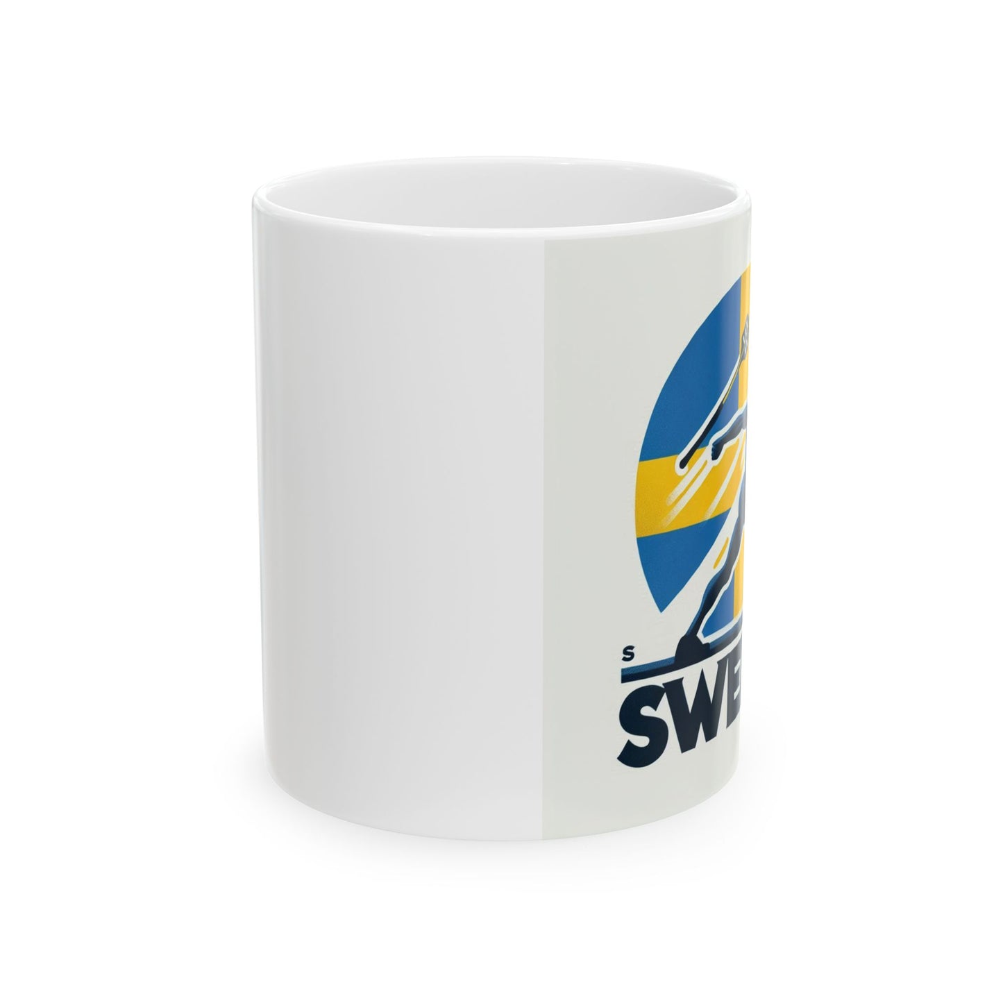 Flag Village Sweden Sporting Flag Ceramic Coffee Mug 11oz SWE0007
