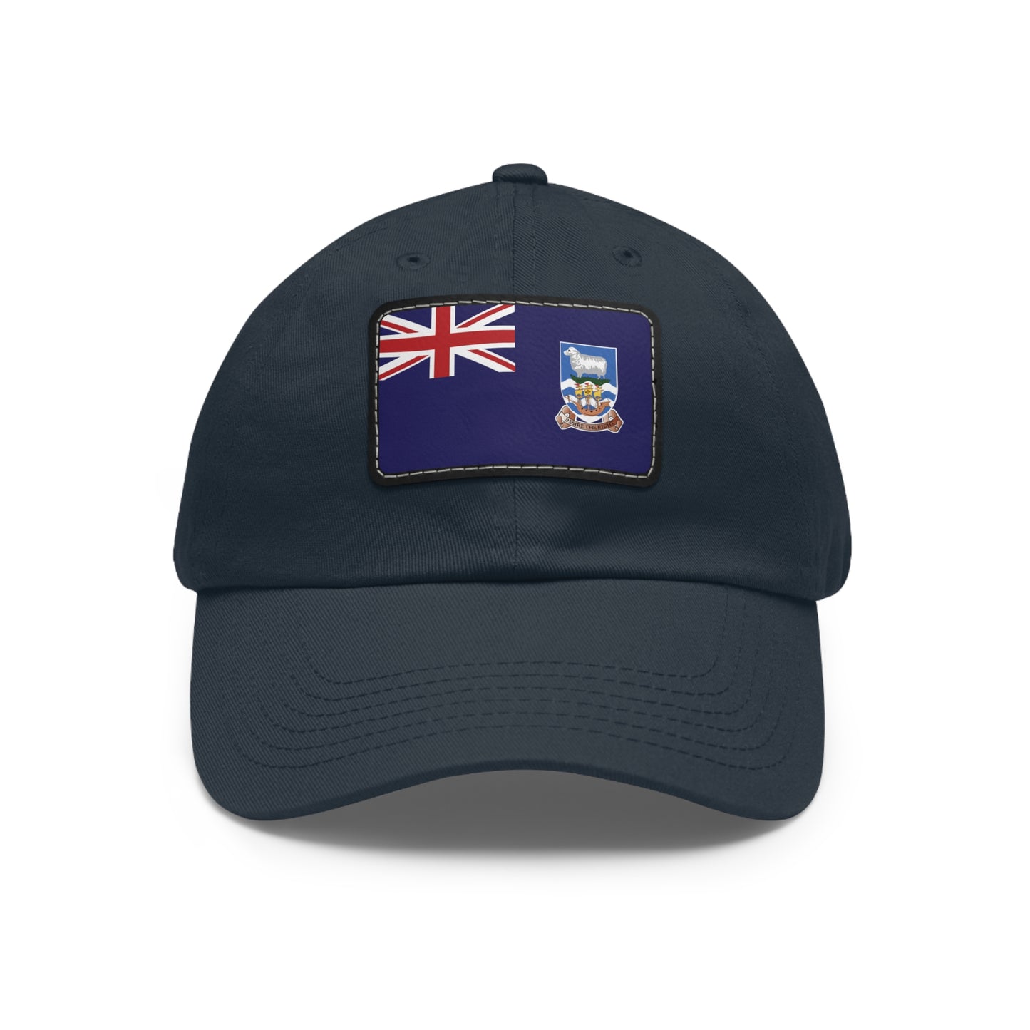 Flag Village Falkland Islands Flag Hat Cap with Leather Patch