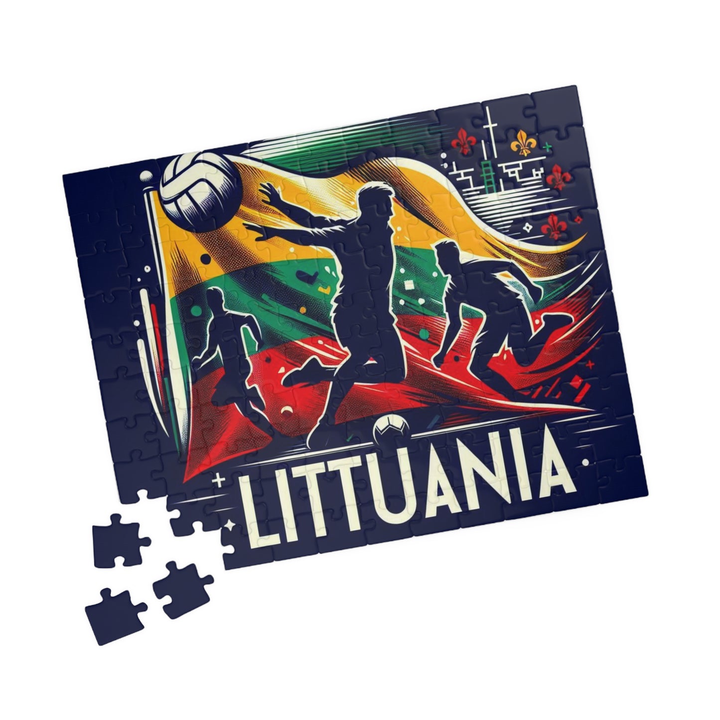 Flag Village Lithuania Sporting Flag Puzzle (110, 252, 520, 1014-piece) LTU0001