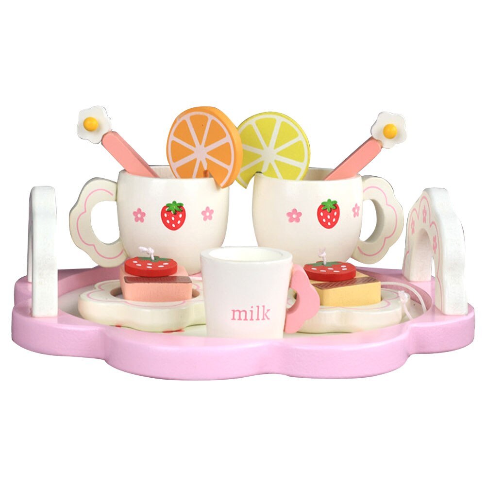 Flag Village Girl Mini Wooden With Box Kitchen Bowl Gift Cup Tea Set