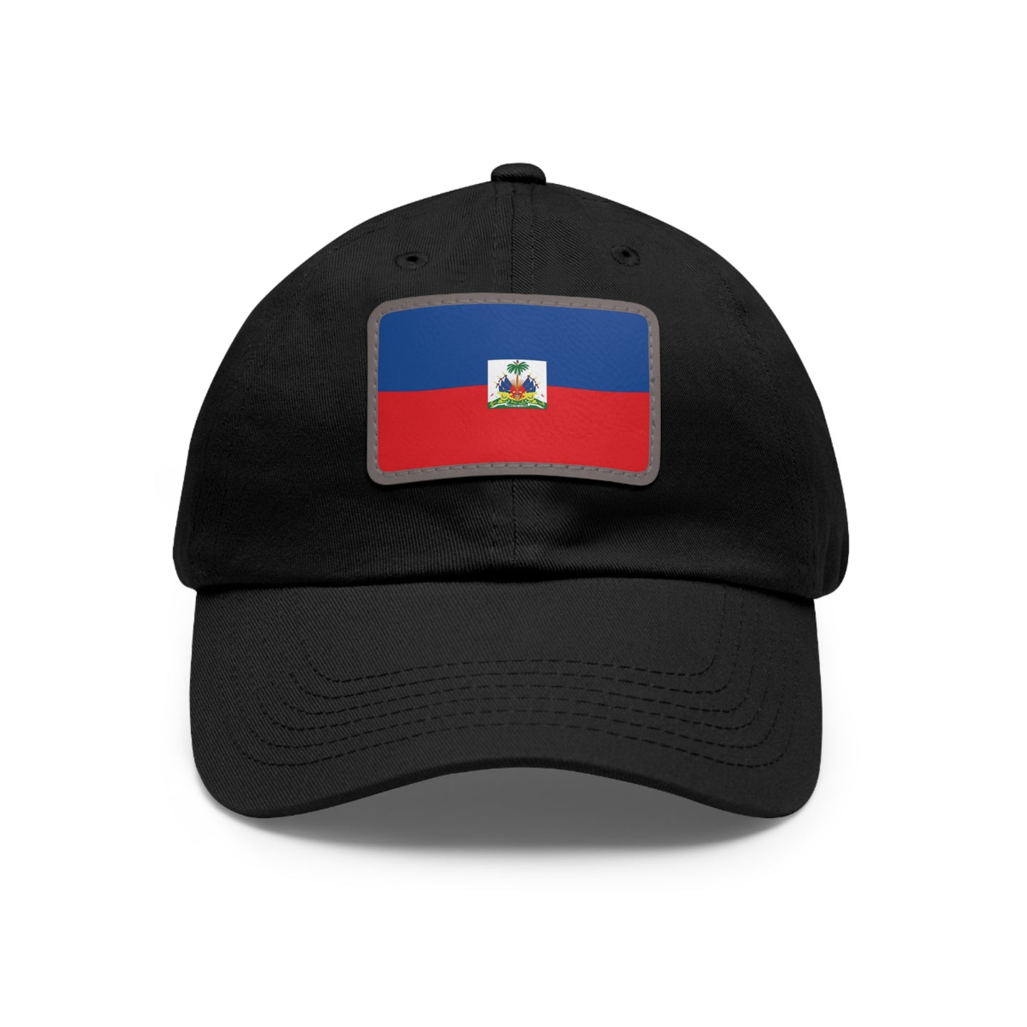 Flag Village Haiti Flag Hat Cap with Leather Patch