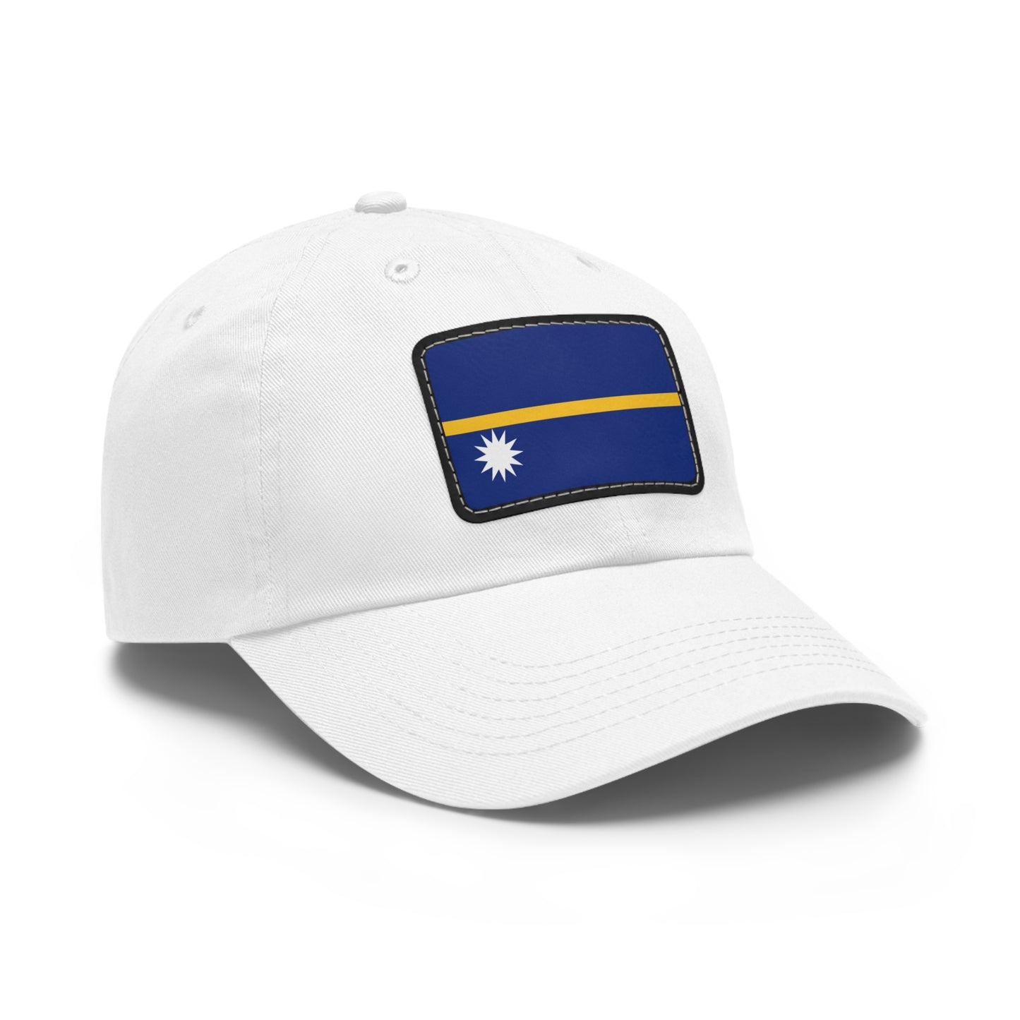 Flag Village Nauru Flag Hat Cap with Leather Patch
