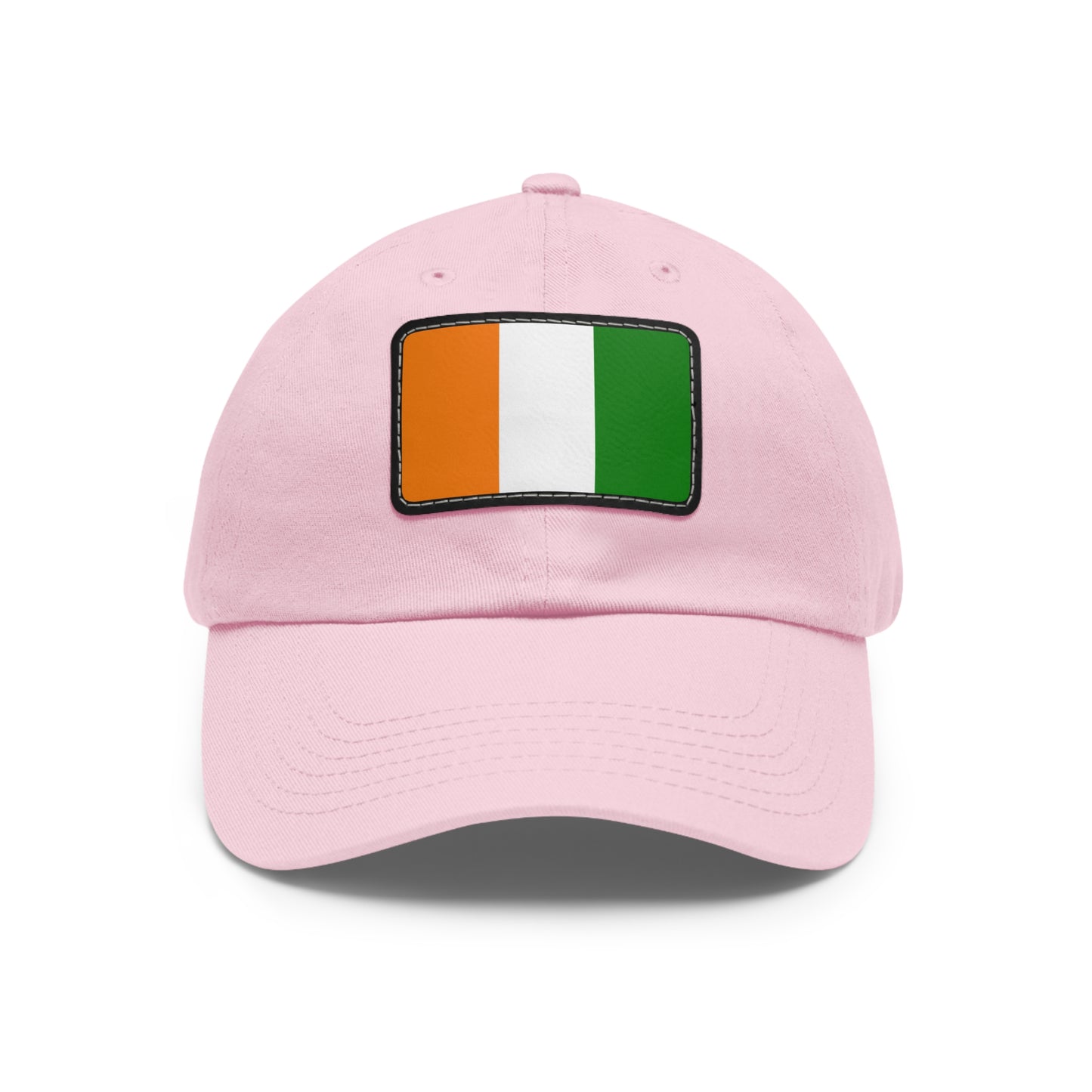 Flag Village Cote D'Ivoire(Ivory Coast) Flag Hat Cap with Leather Patch