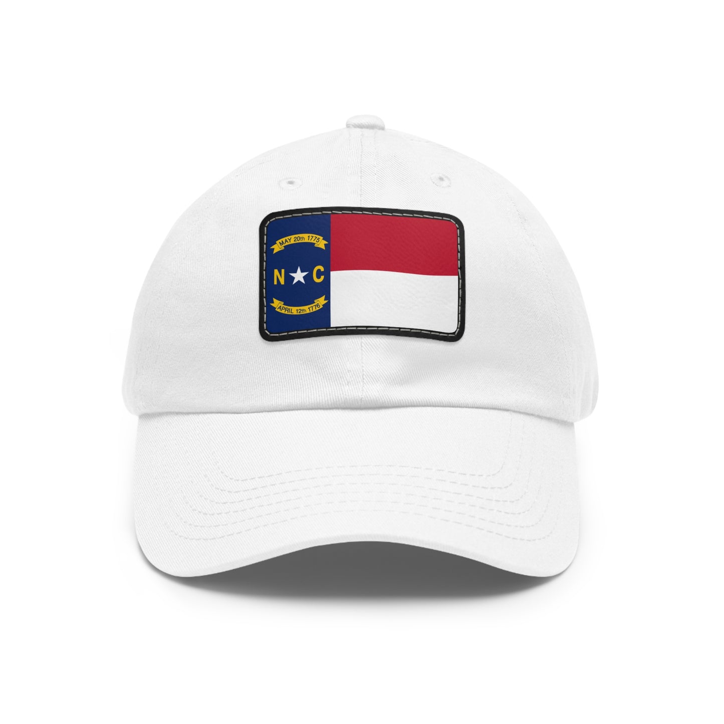 Flag Village USA North Carolina State Flag Hat Cap with Leather Patch