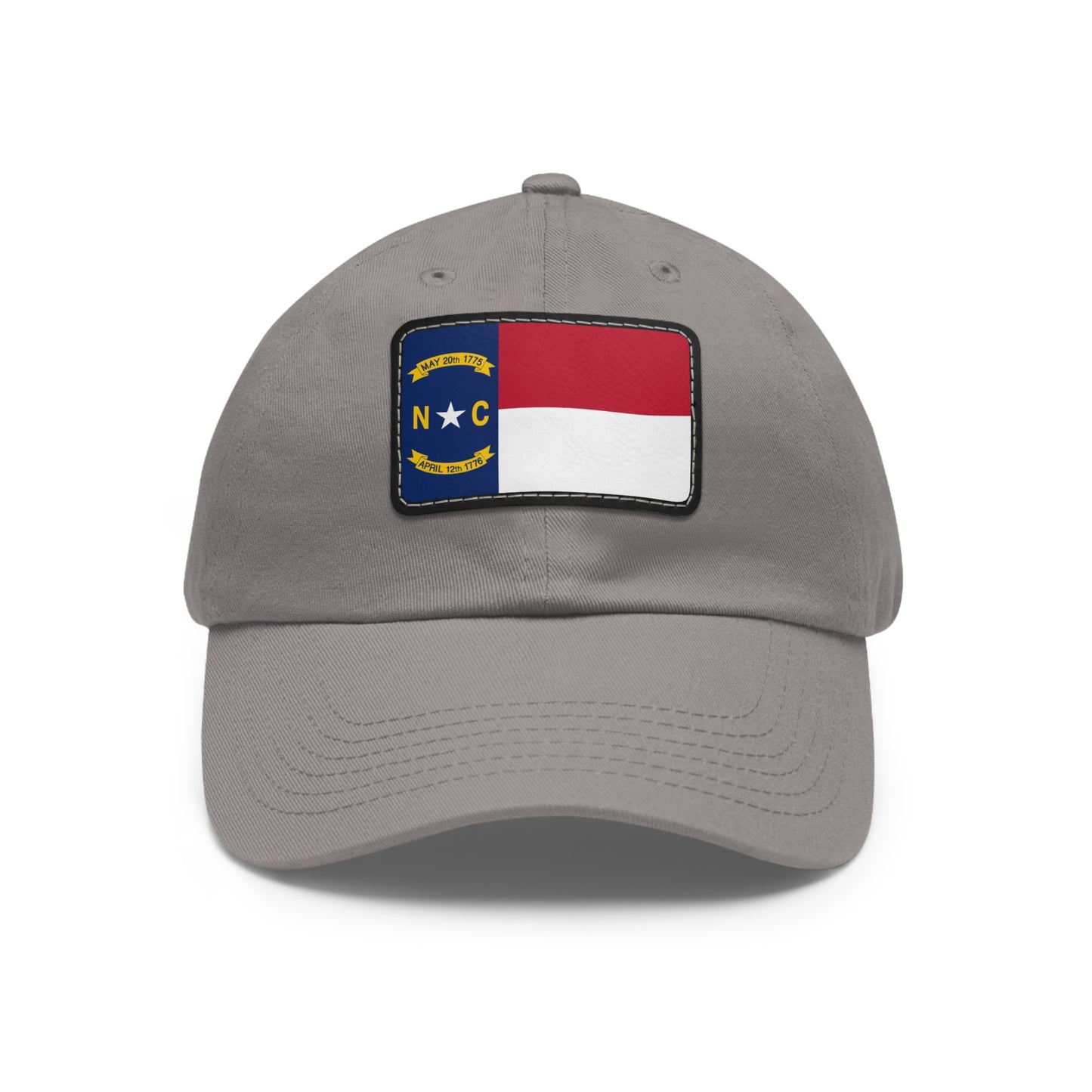 Flag Village USA North Carolina State Flag Hat Cap with Leather Patch