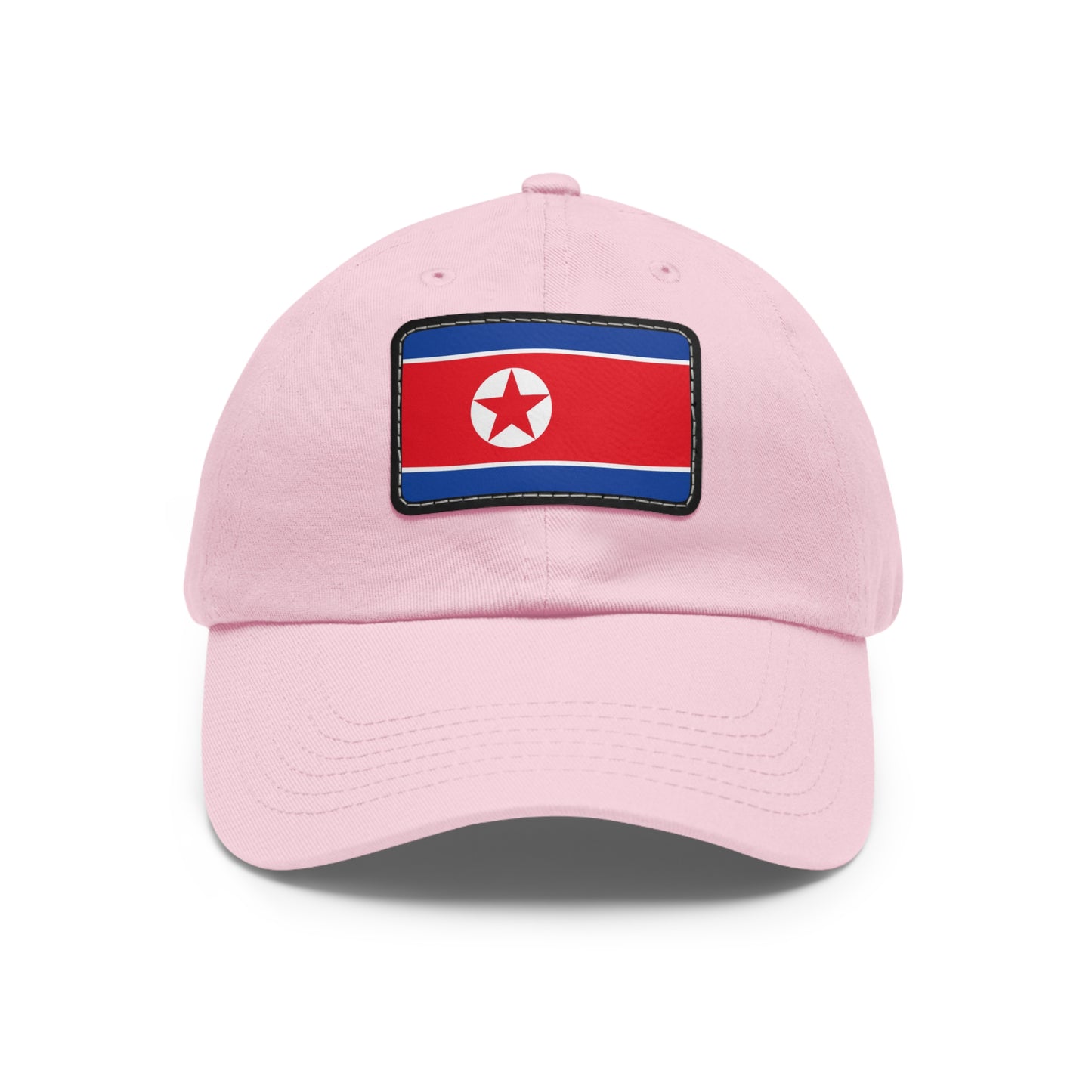 Flag Village North Korea Flag Hat Cap with Leather Patch