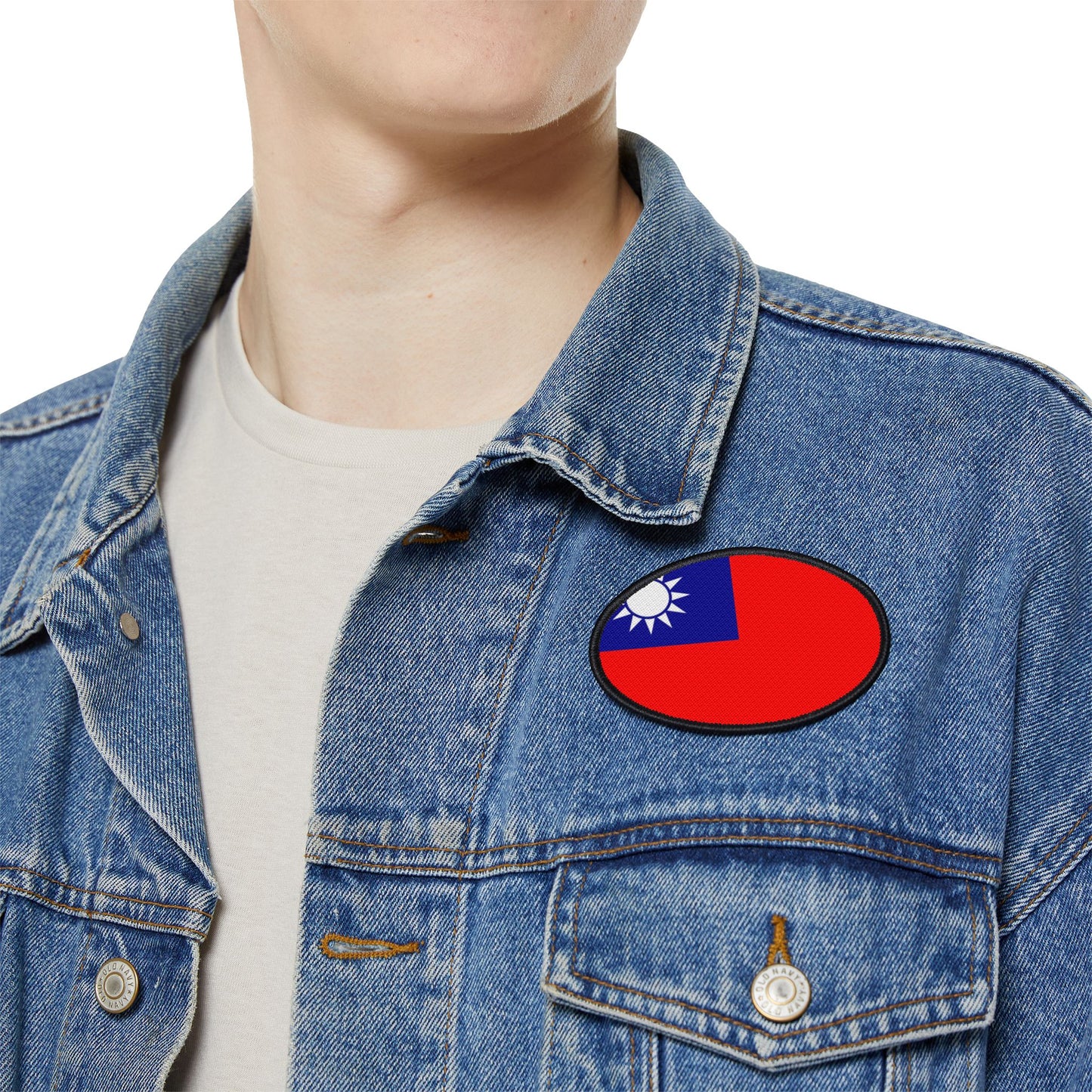 Flag Village Taiwan Flag Embroidery Iron-On Patches