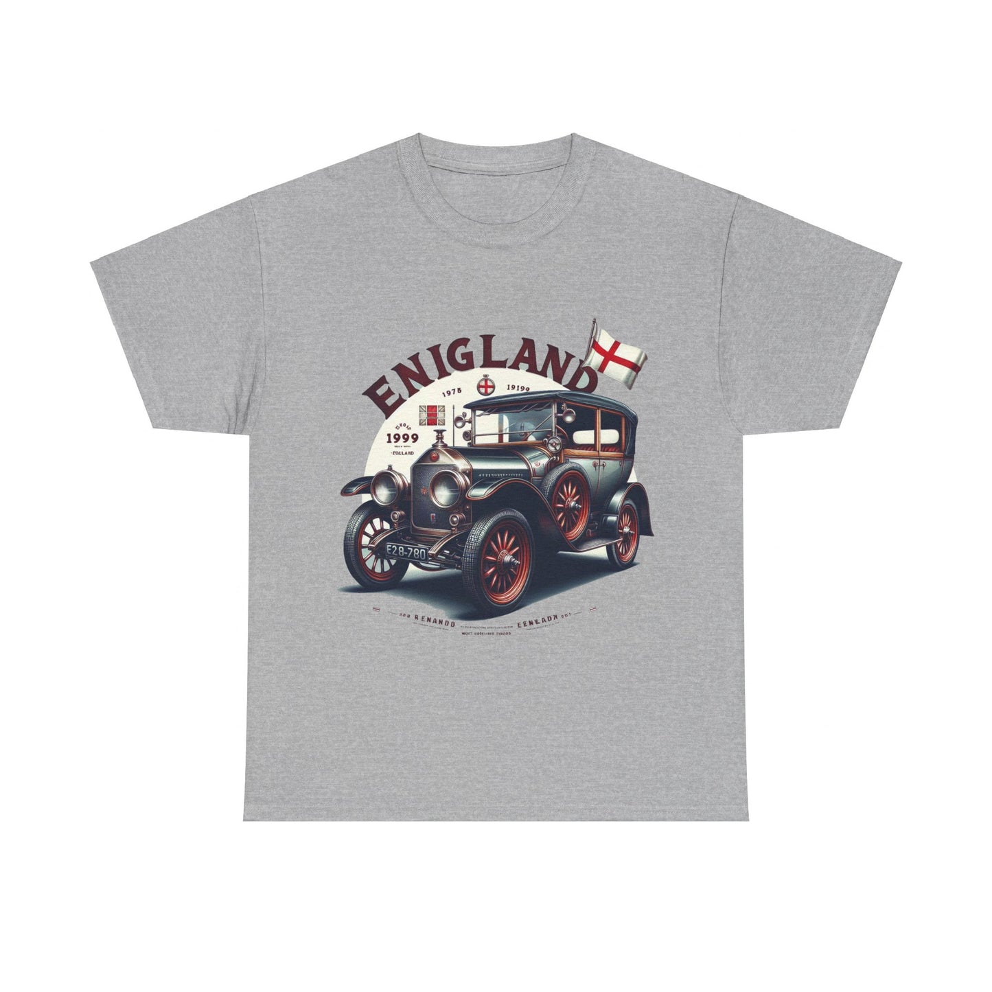 Flag Village UK Vintage Car Flag T-SHIRT Heavy Cotton Tee UK0020