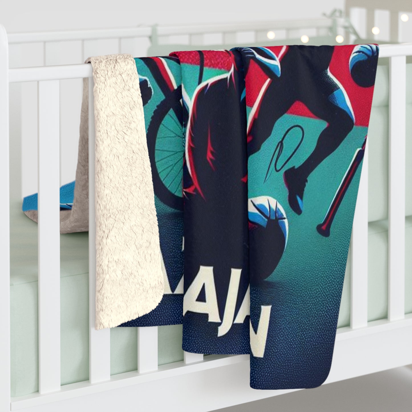 Flag Village Azerbaijan Sporting Flag Sherpa Fleece Blanket AZE0004