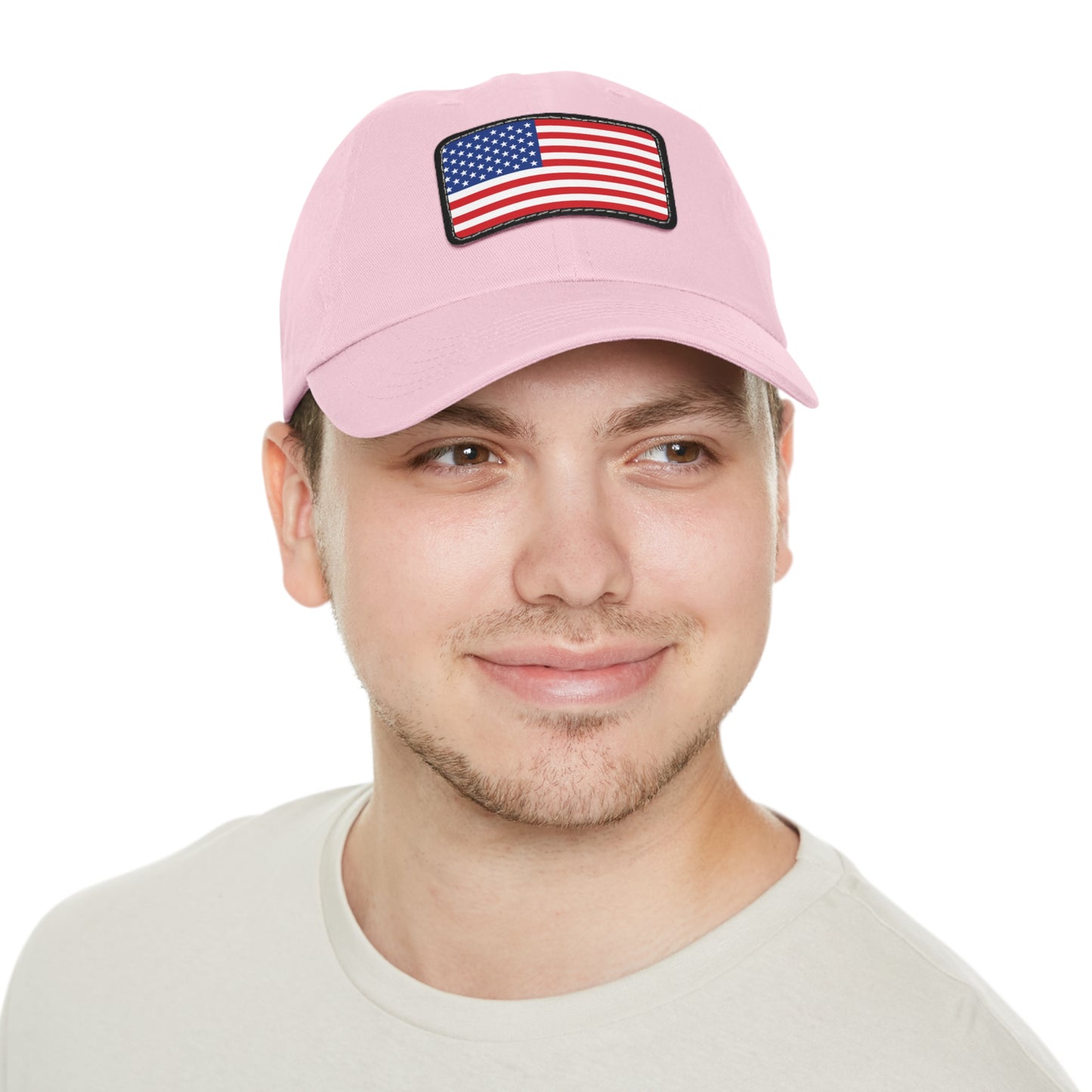 Flag Village United States Flag Hat Cap with Leather Patch