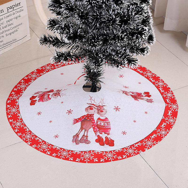 Flag Village Christmas tree skirt Christmas tree decorations Christmas gifts Christmas scene matching