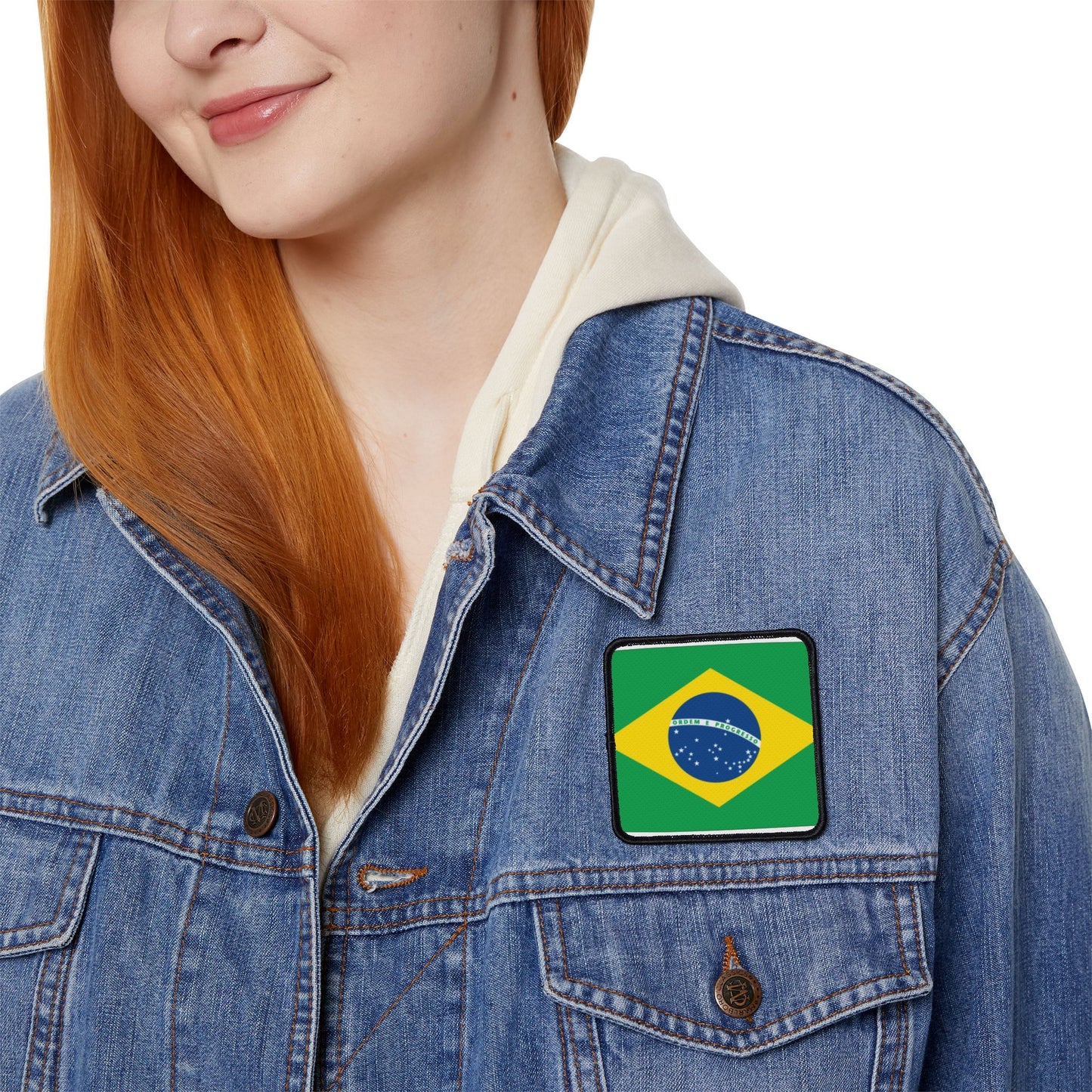 Flag Village Brazil Flag Embroidery Iron-On Patches