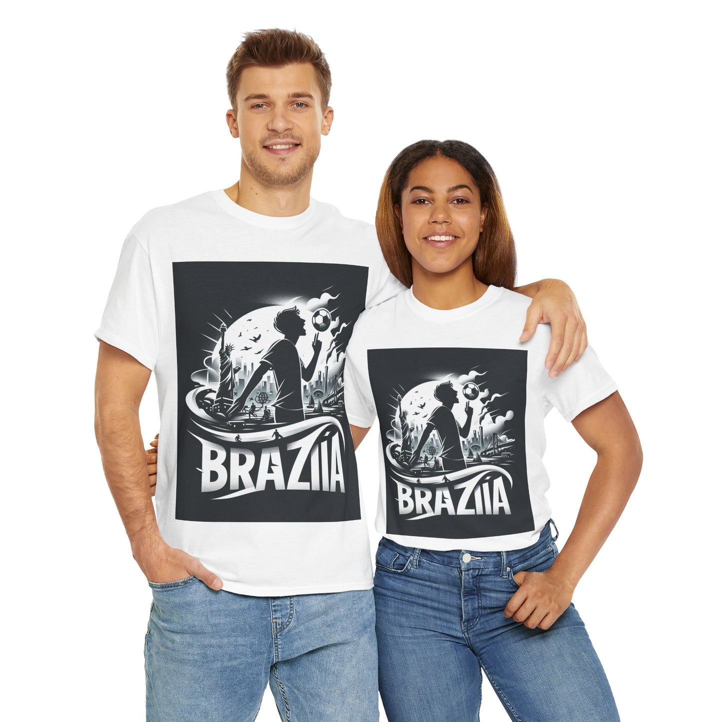 Flag Village Brazil Sporting Flag T-SHIRT Heavy Cotton Tee BRA0008