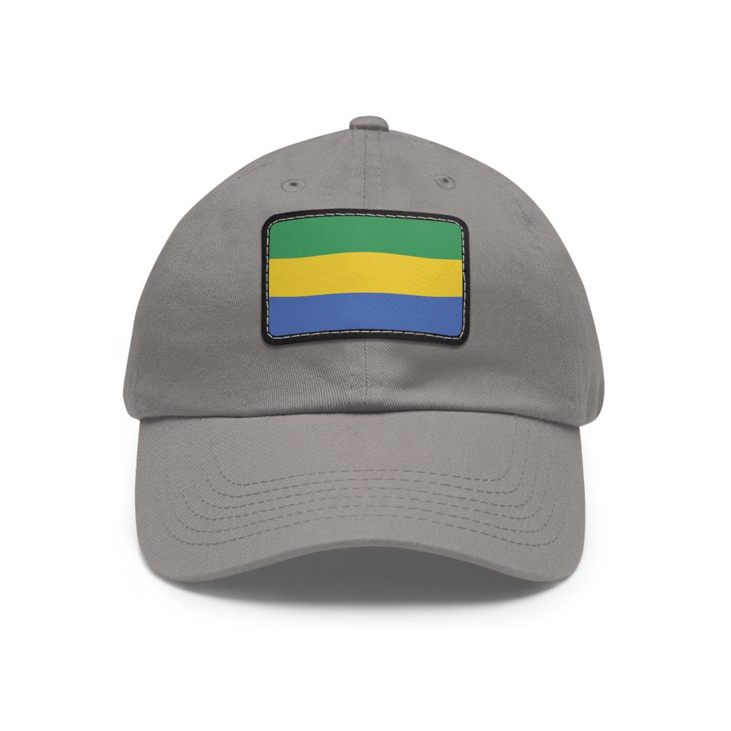 Flag Village Gabon Flag Hat Cap with Leather Patch