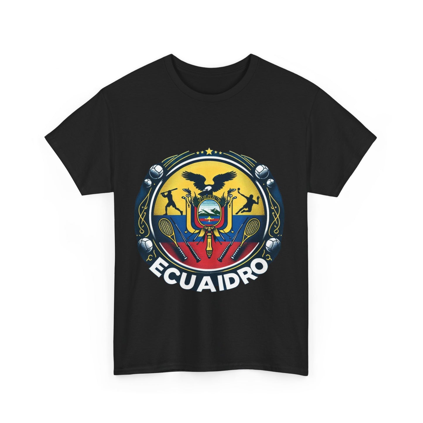 Flag Village Ecuador Sporting Flag T-SHIRT Heavy Cotton Tee ECU0001