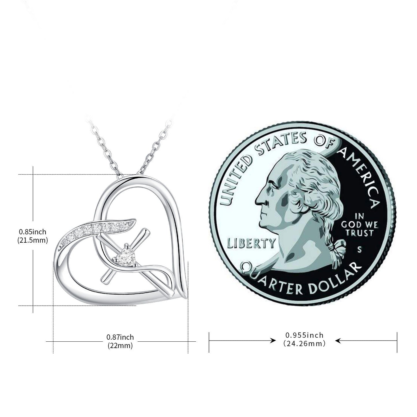 Flag Village Cross Necklace for Women 925 Sterling Silver Love Heart Infinity Faith Necklace Hope Pendant Cross Jewelry Gifts for Girls Men