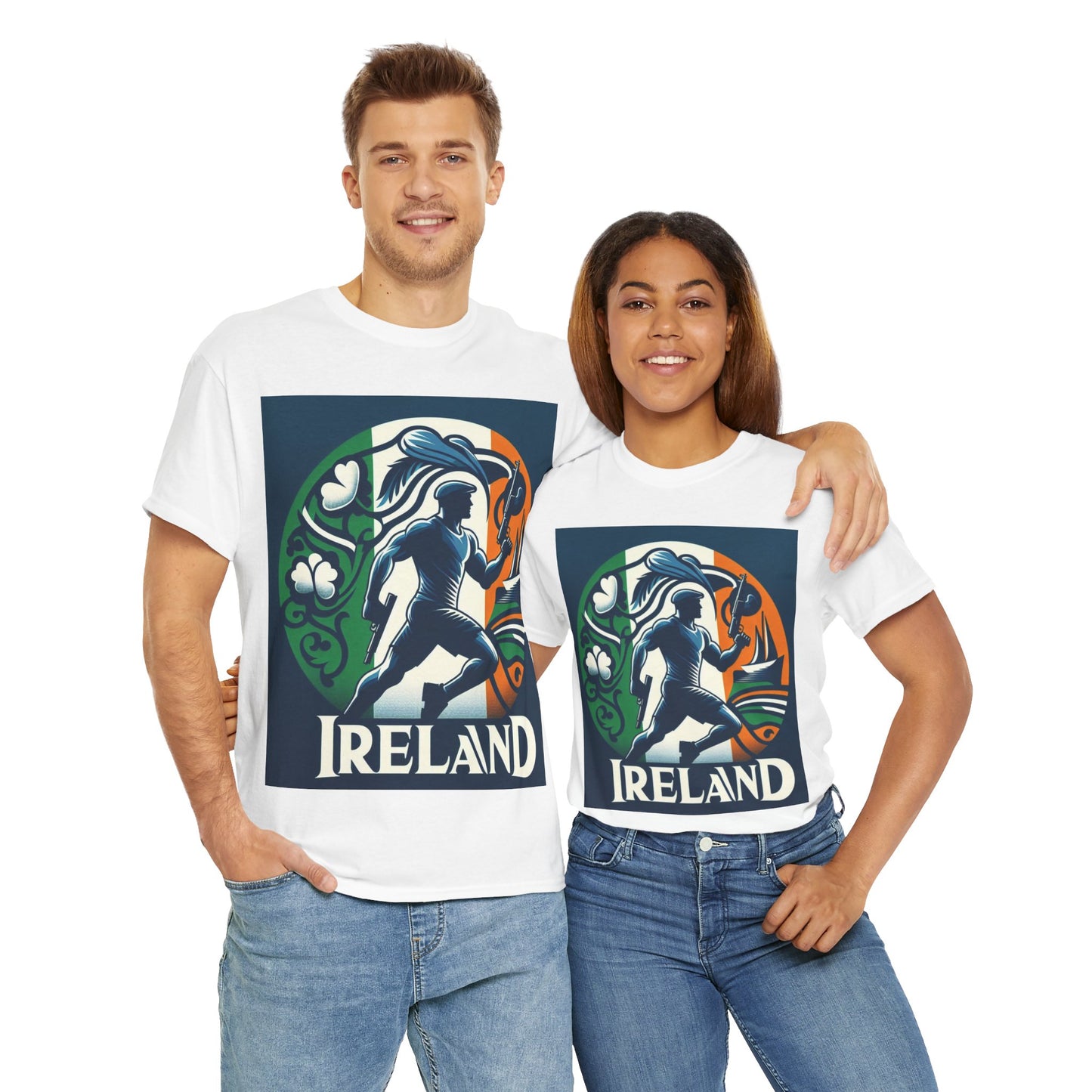 Flag Village Ireland Sporting Flag T-SHIRT Heavy Cotton Tee IRL0002