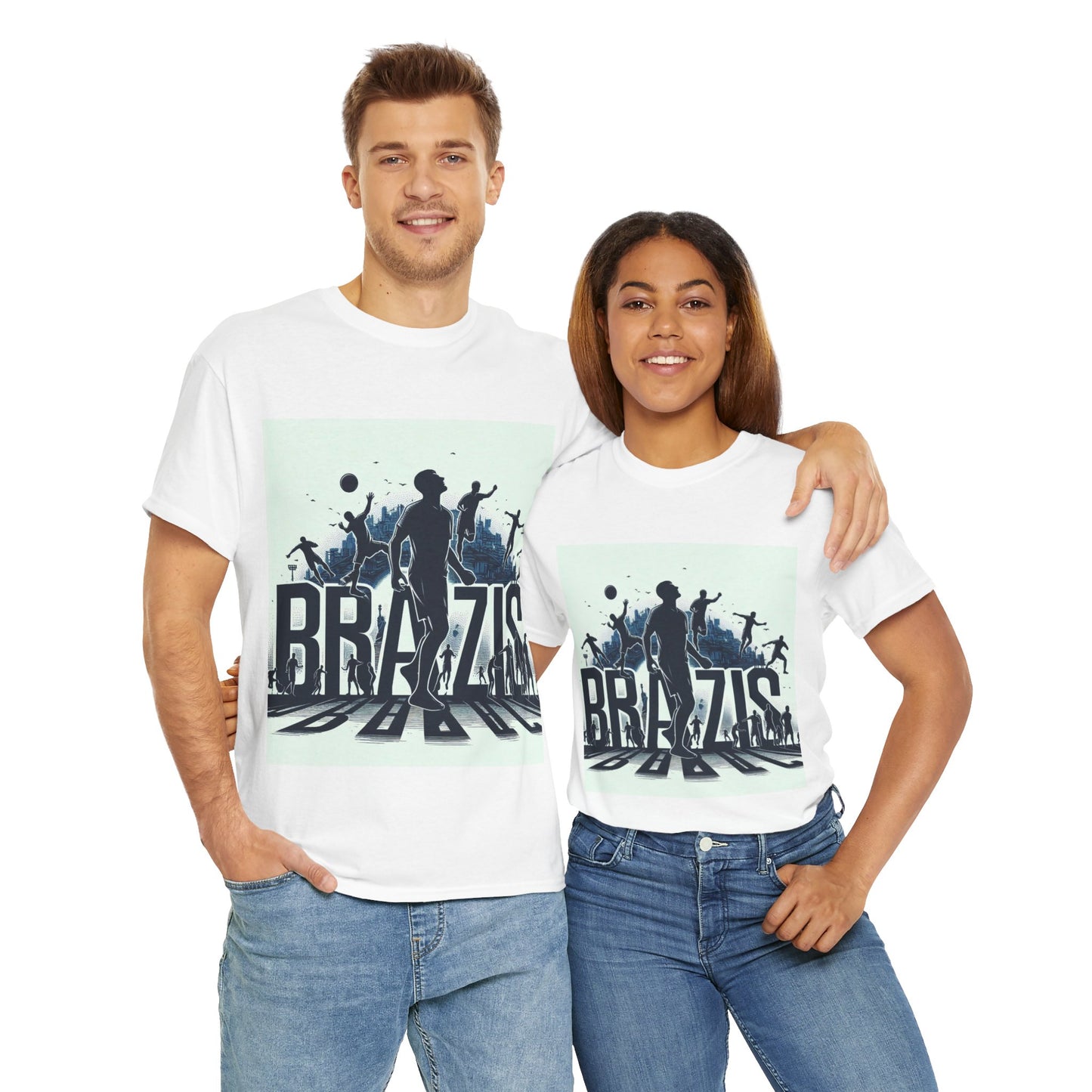 Flag Village Brazil Sporting Flag T-SHIRT Heavy Cotton Tee BRA0006