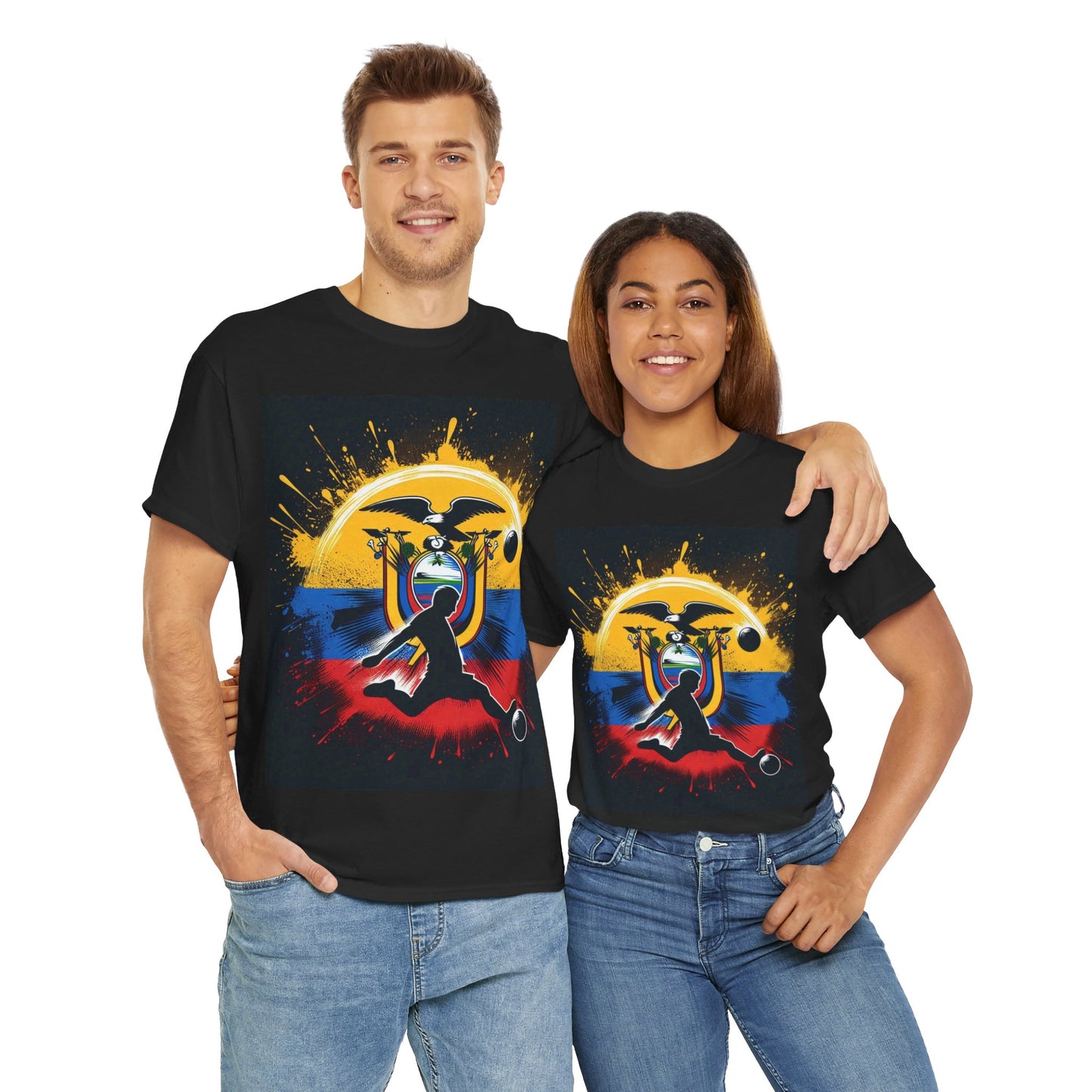 Flag Village Ecuador Sporting Flag T-SHIRT Heavy Cotton Tee ECU0006