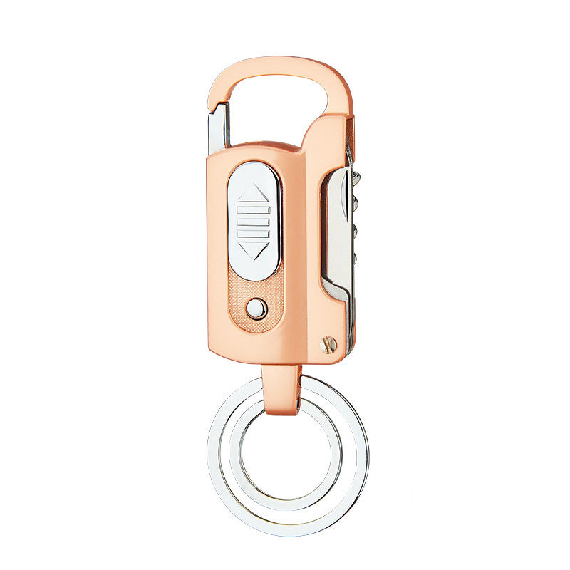 Flag Village Multi-functional Keychain Charging Lighter Mini-portable Cigarette Lighter Wild Camping
