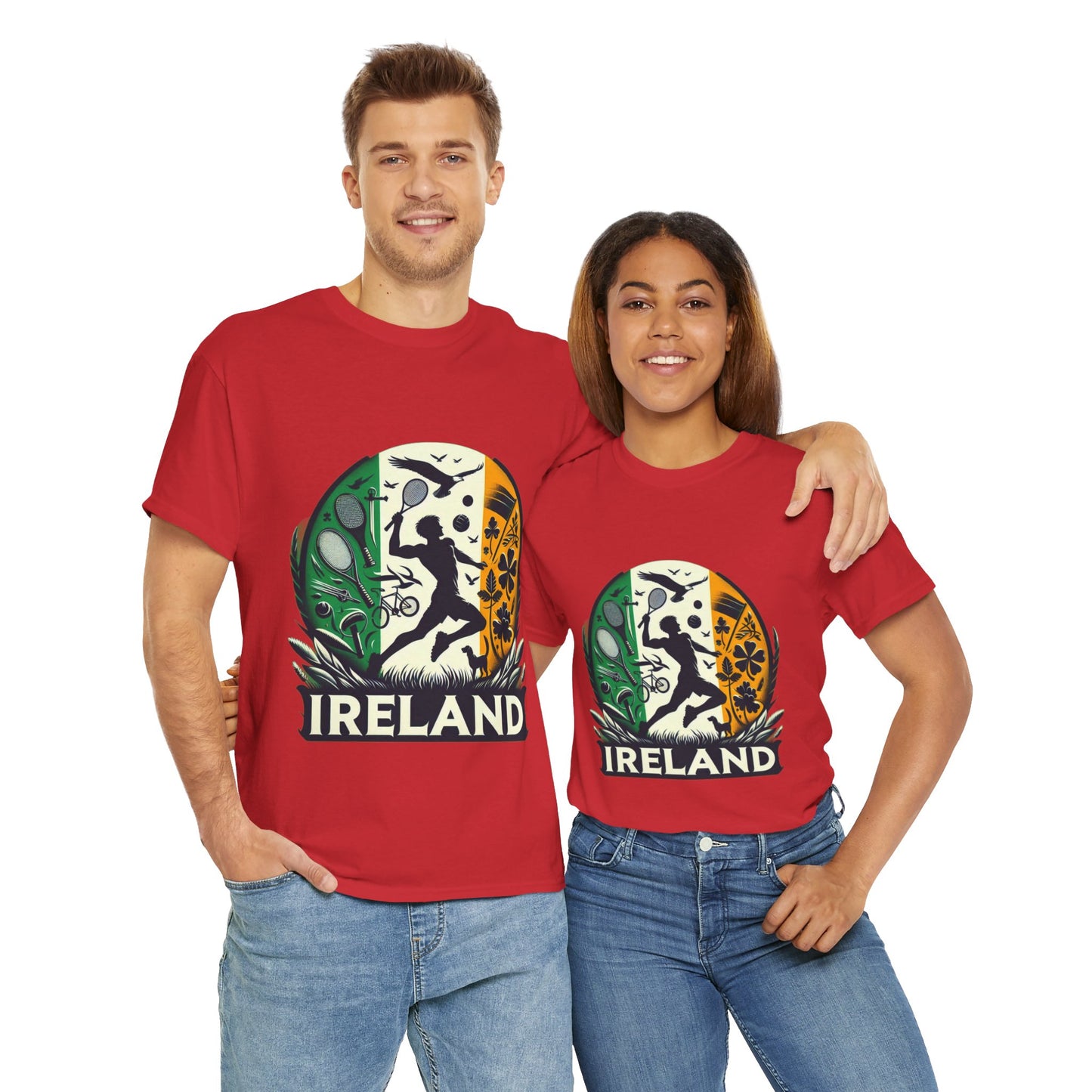 Flag Village Ireland Sporting Flag T-SHIRT Heavy Cotton Tee IRL0004