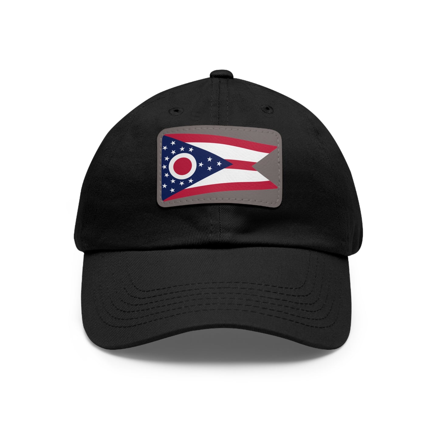 Flag Village USA Ohio State Flag Hat Cap with Leather Patch