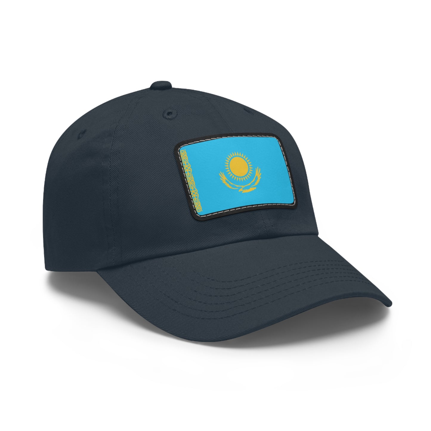 Flag Village Kazakhstan Flag Hat Cap with Leather Patch