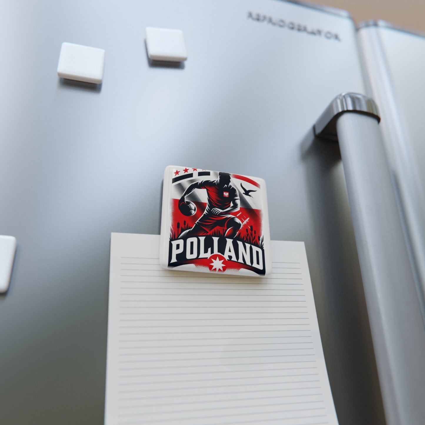 Flag Village Poland Flag Sporting Porcelain Magnet, Square POL0005