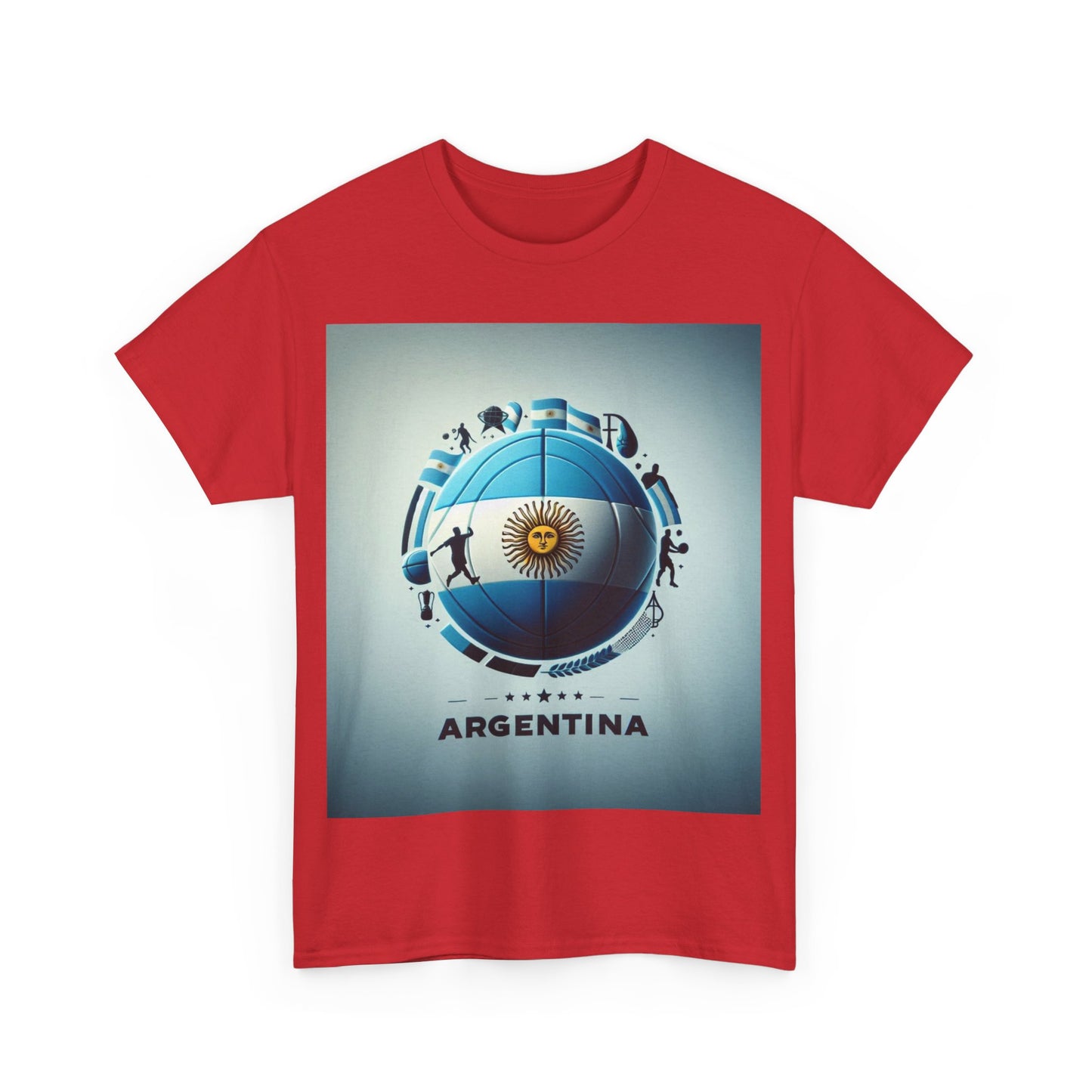 Flag Village Argentina Sporting Flag T-SHIRT Heavy Cotton Tee ARG0003