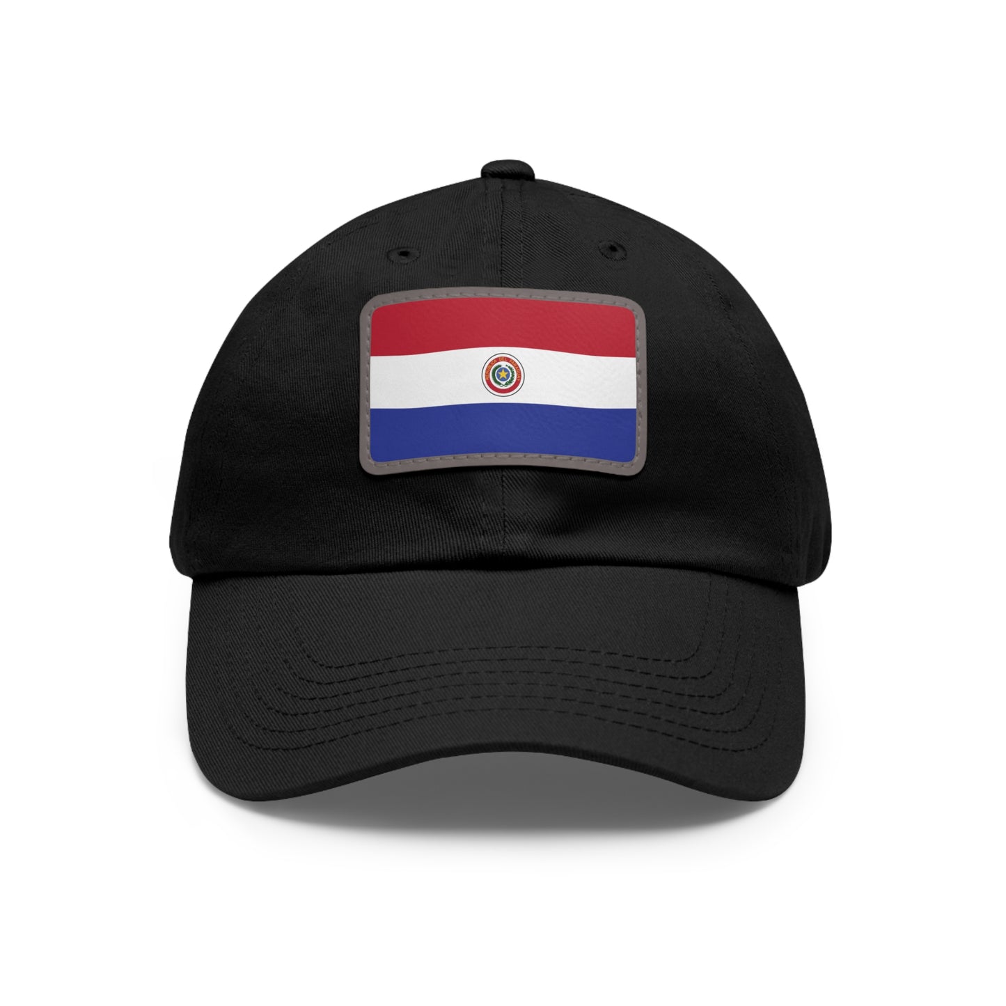 Flag Village Paraguay Flag Hat Cap with Leather Patch