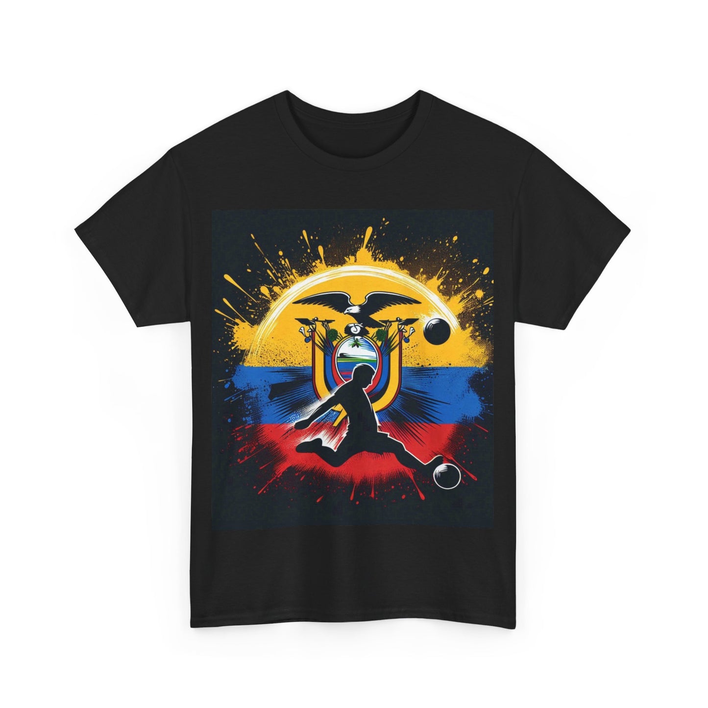 Flag Village Ecuador Sporting Flag T-SHIRT Heavy Cotton Tee ECU0006