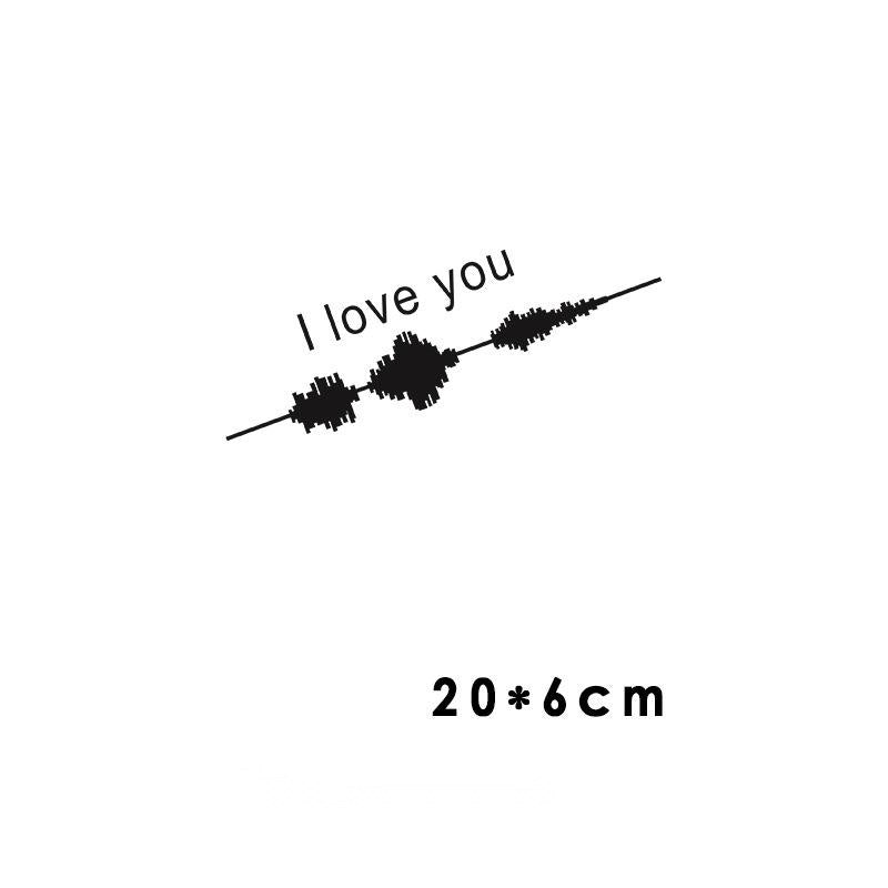 Flag Village Auto Tools Car Electrocardiogram Creative Sound Wave Chart Car Sticker