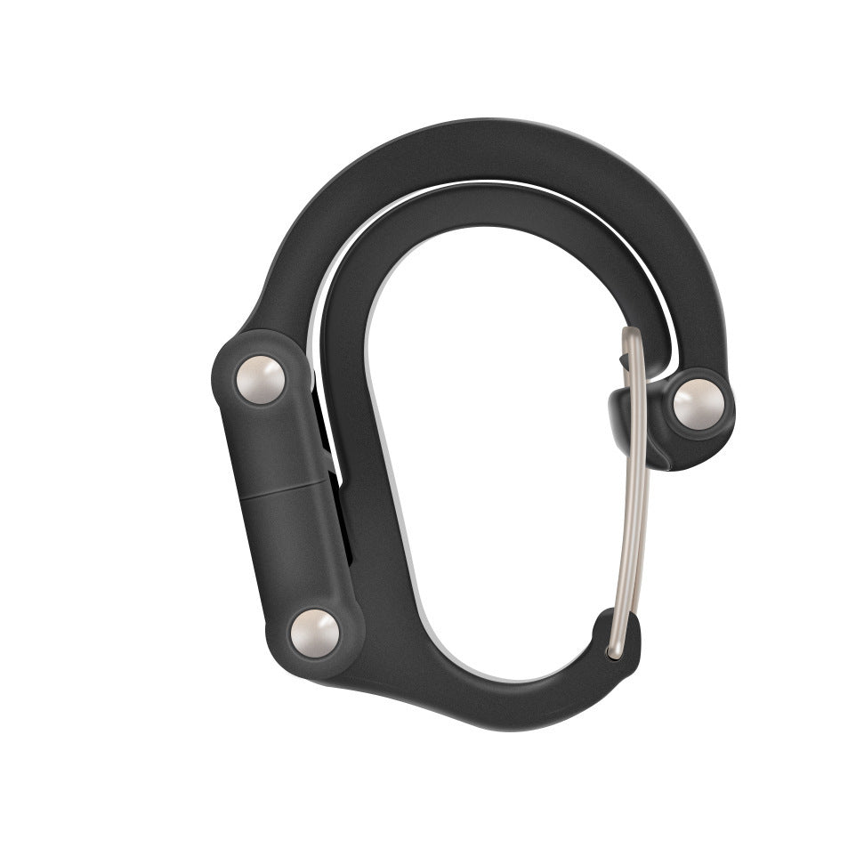 Flag Village Hybrid Gear Clip - Carabiner Rotating Hook Clip Non-Locking Strong Clips For Camping Fishing Hiking Travel Backpack Out