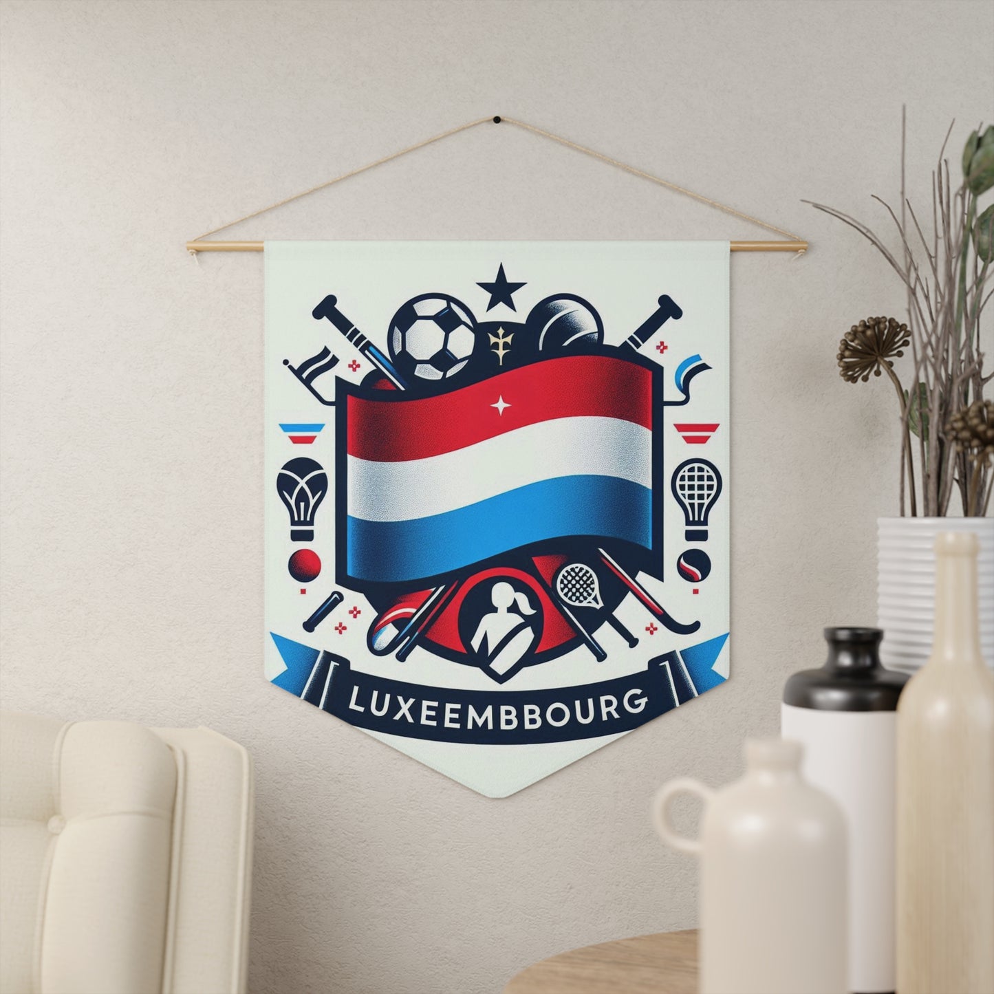 Flag Village Luxembourg Flag Pennant Sporting Home Wall decoration LUX0002