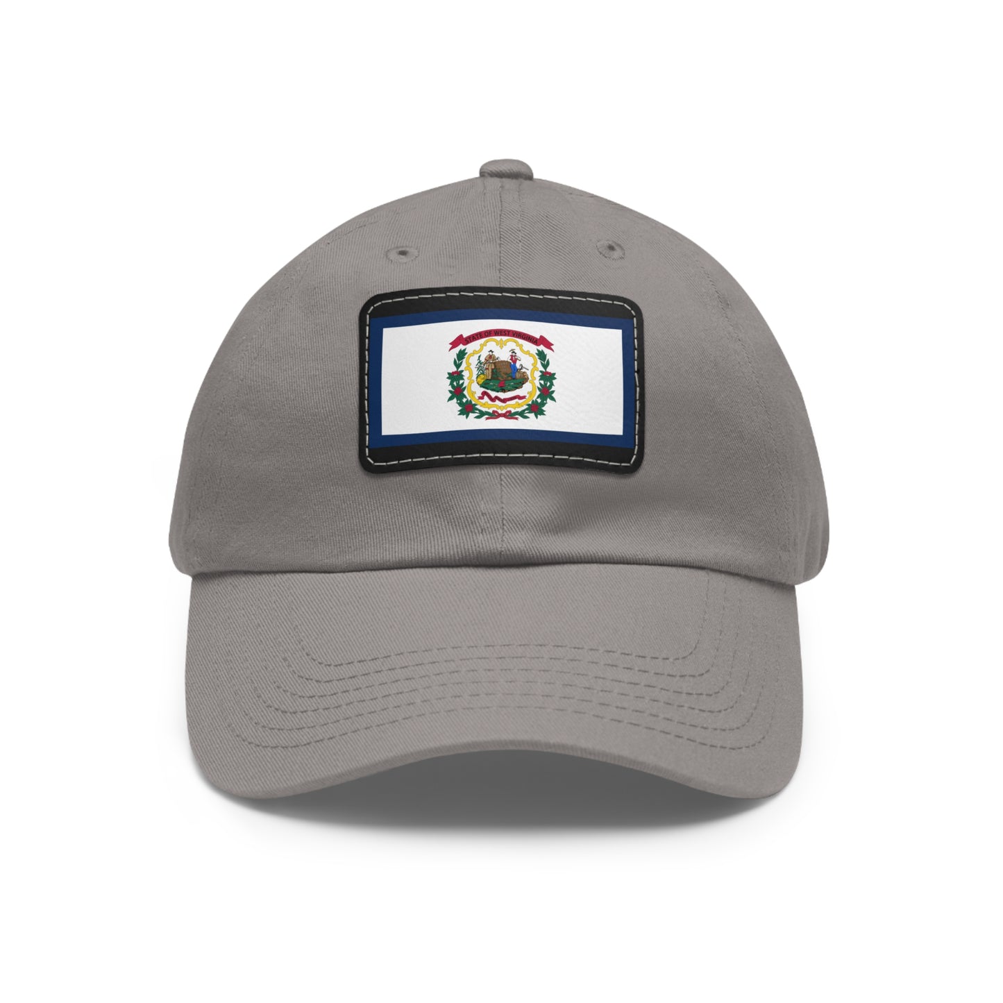 Flag Village USA West Virginia State Flag Hat Cap with Leather Patch
