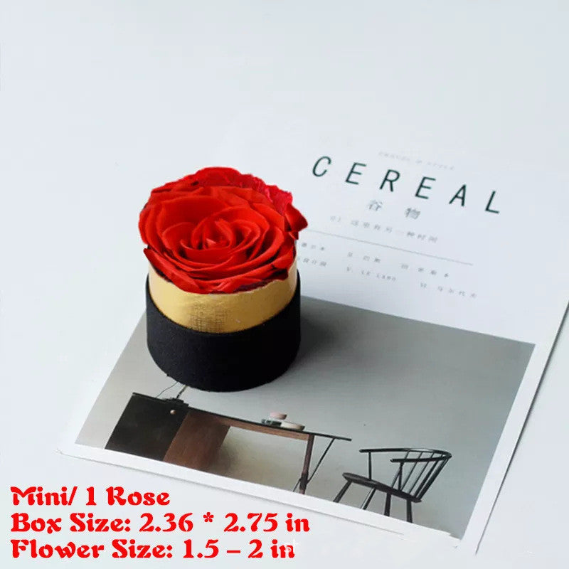 Flag Village Preserved Flower Rose Hug Bucket Christmas Gift Box