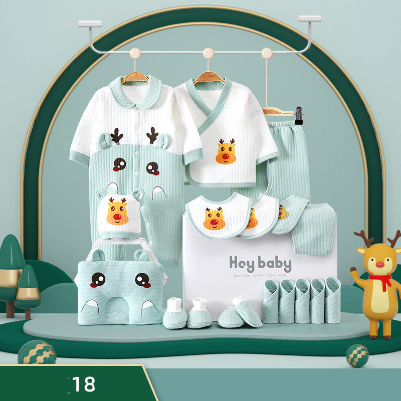 Flag Village Pure Cotton Baby Clothes Set Gift Box