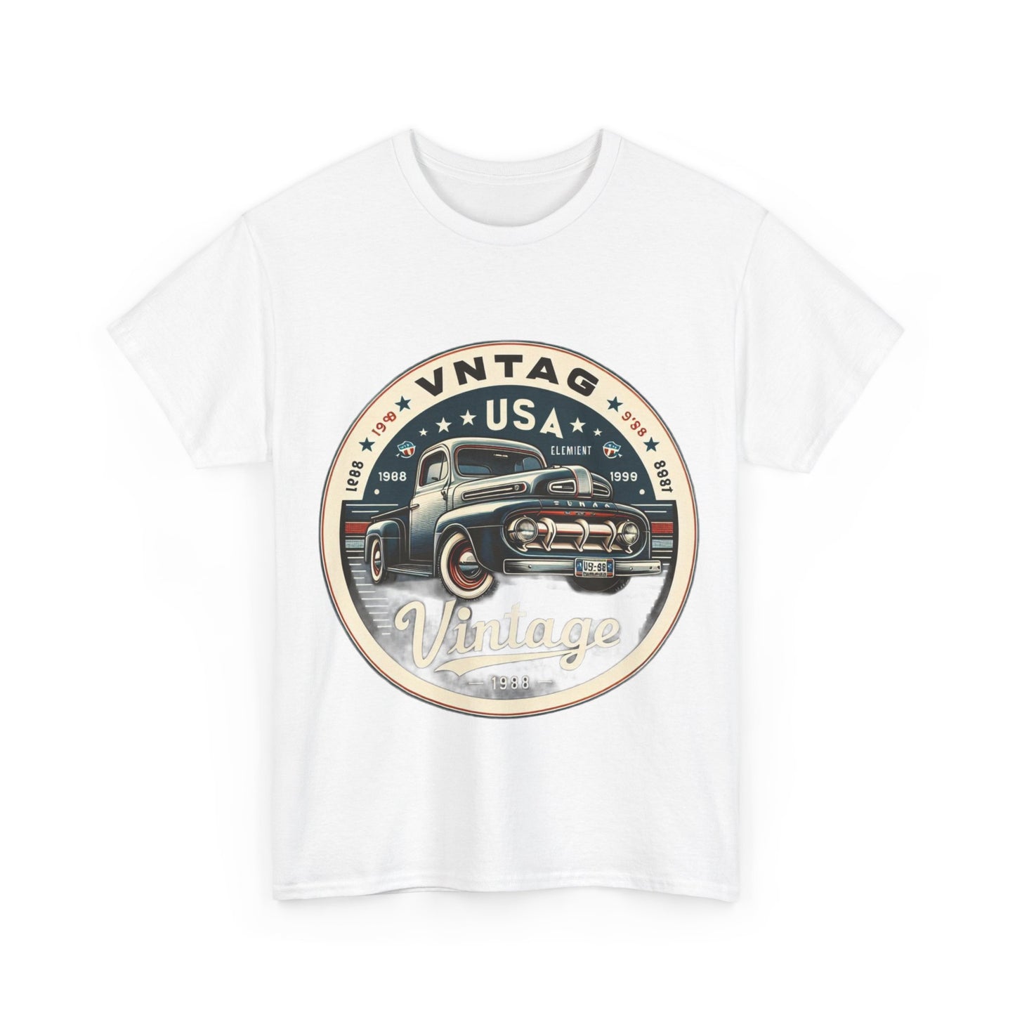 Flag Village USA Vintage Car Flag T-SHIRT Heavy Cotton Tee USA0013