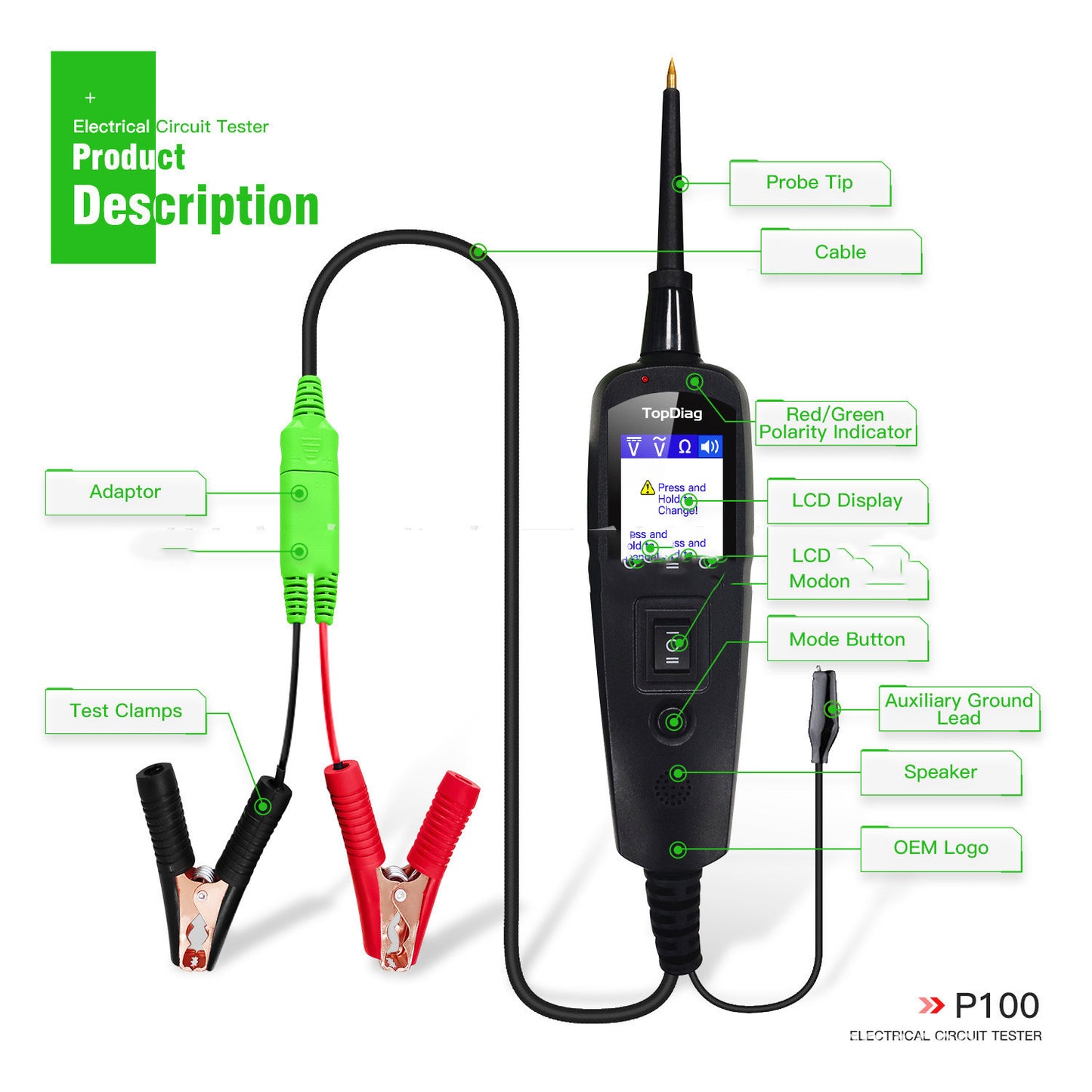 Flag Village Auto Tools Automotive Circuit Battery Tester