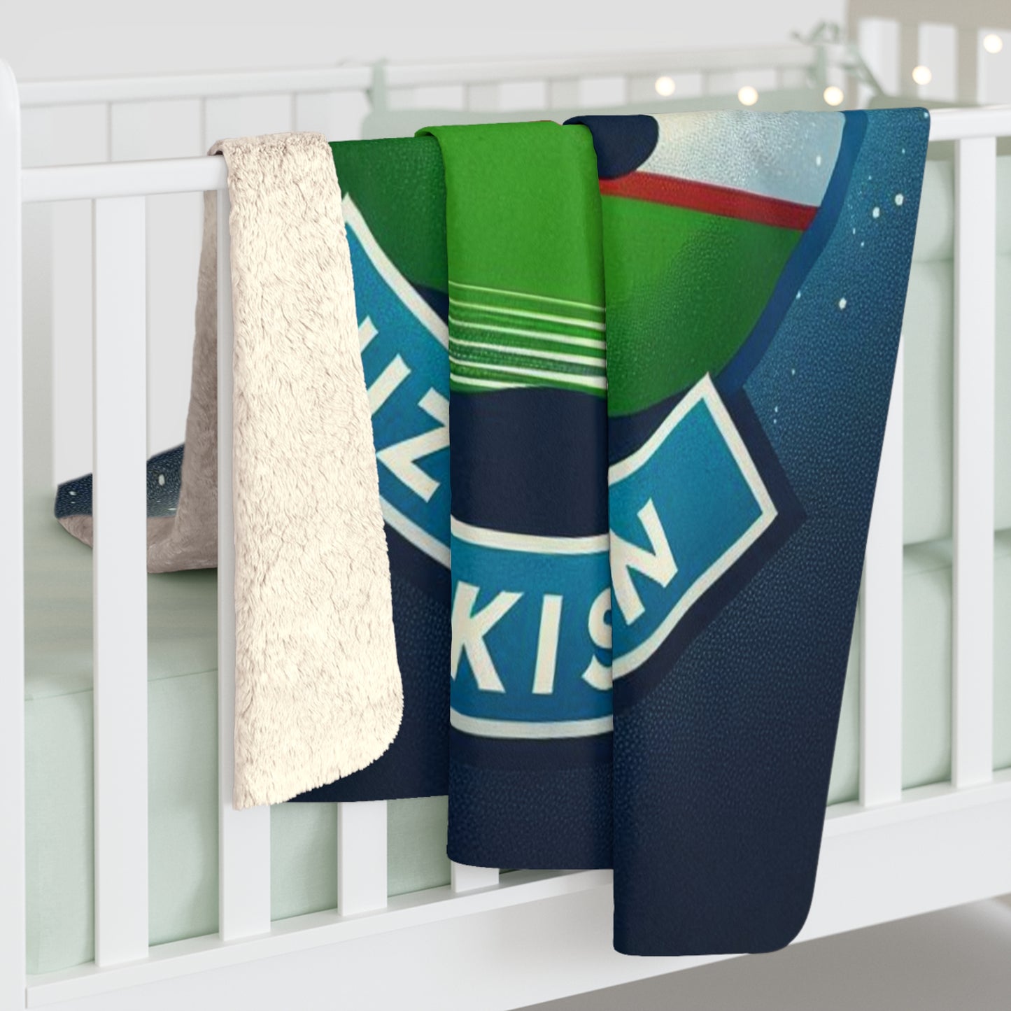 Flag Village Uzbekistan Sporting Flag Sherpa Fleece Blanket UZB0001