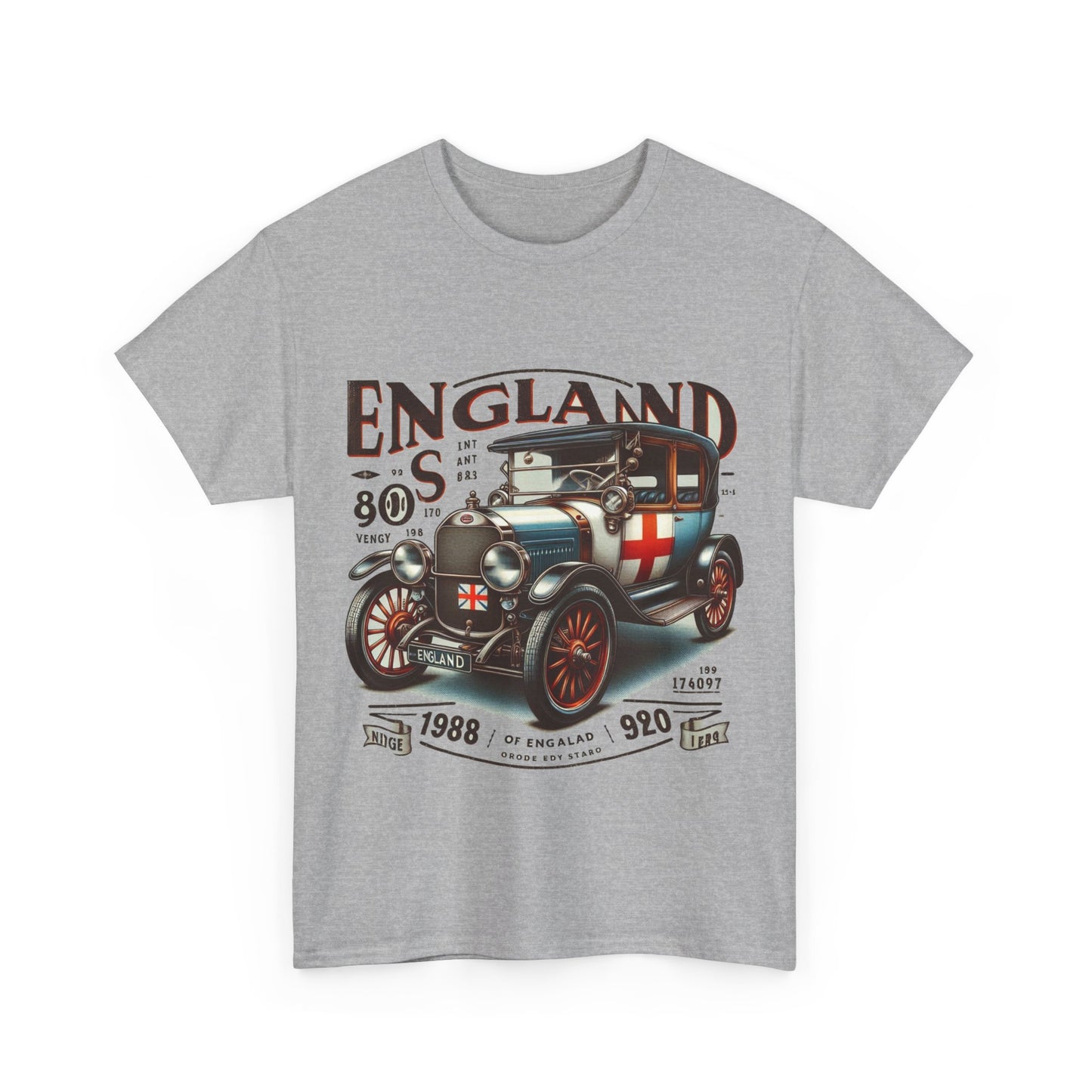 Flag Village UK Vintage Car Flag T-SHIRT Heavy Cotton Tee UK0022