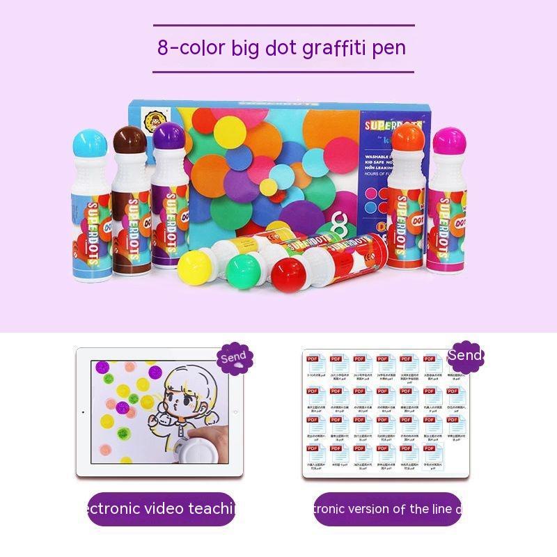 Flag Village Children's Graffiti Painting Stationery Coloring Early Education Gift Box