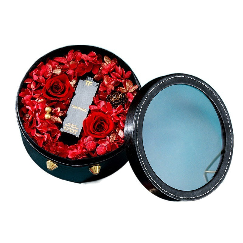 Flag Village Valentine's Day Immortal Flower Lipstick Gift Box Creative Birthday Gift
