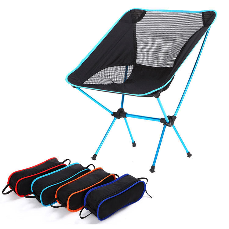 Flag Village Travel Ultralight Folding Chair Superhard High Load Outdoor Camping Chair Portable Beach Hiking Picnic Seat Fishing Tools Chair