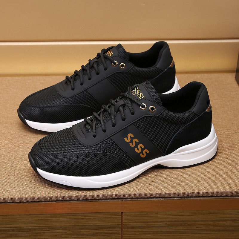 Flag Village Men's Outdoor All-matching Fashion Leather Sneakers
