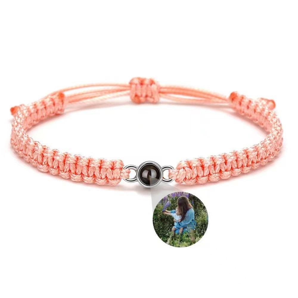Flag Village 100 Words Of I Love You Projection Bracelet Engraved Photos Commemorative Gifts