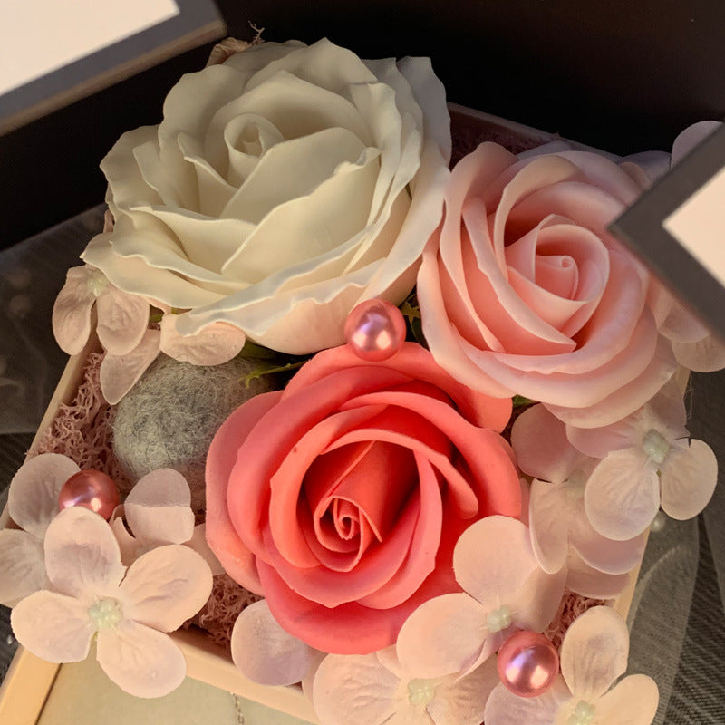 Flag Village Mothers Day Gift Double Door Rose Gift Box Jewelry Creative Decorate Boxs