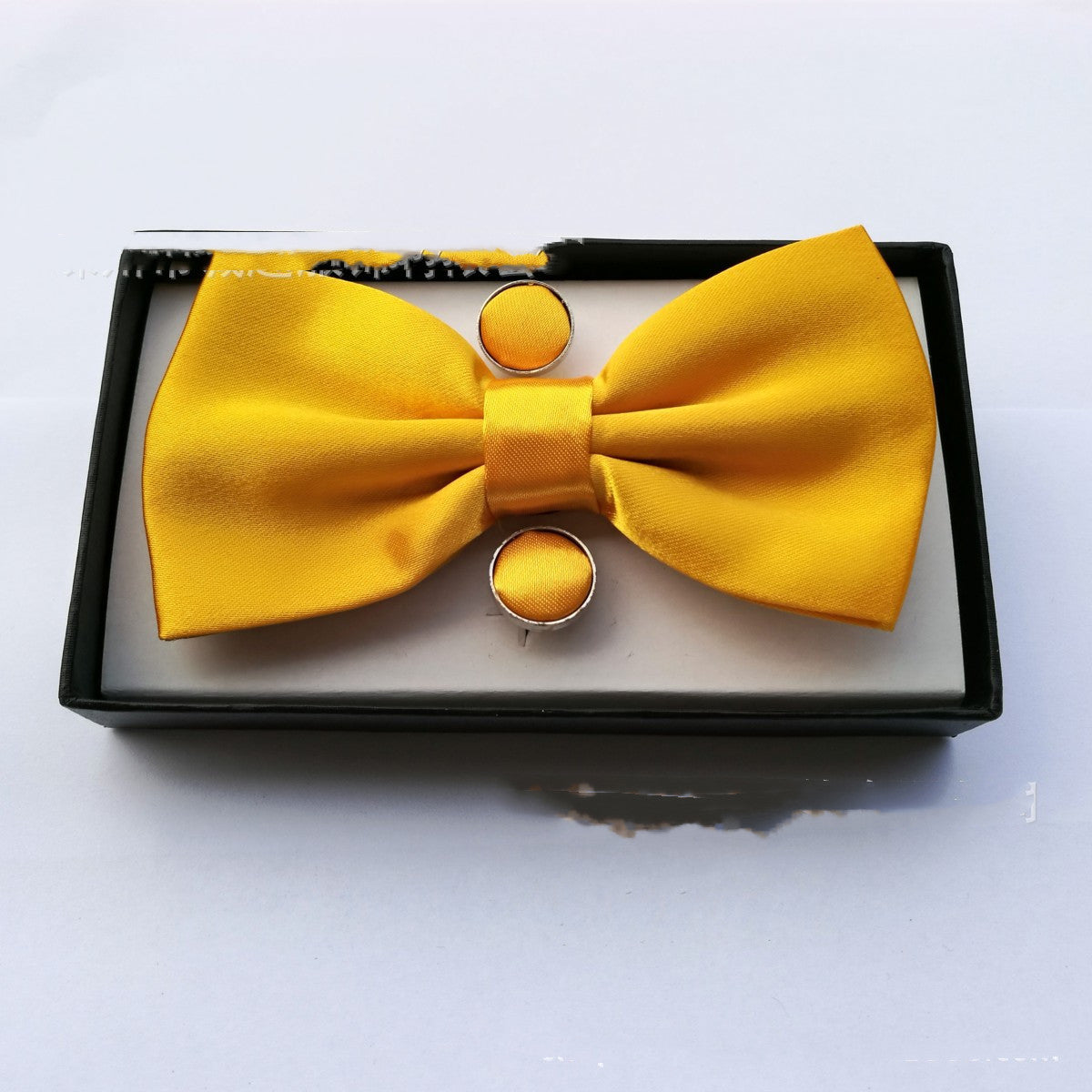 Flag Village Pocket Square Cufflinks Set Men's Bow Gift Box